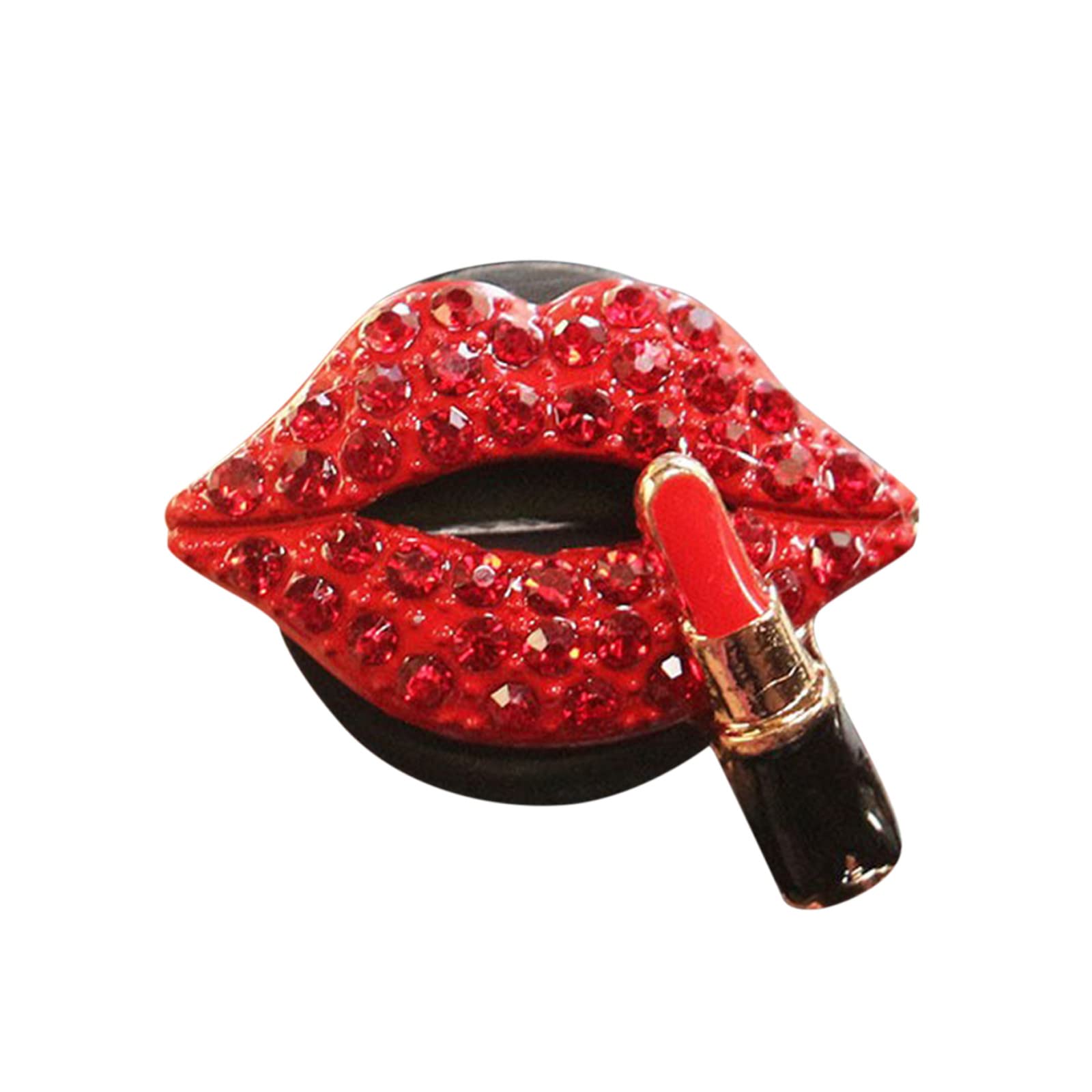 1ML Clip Car Decoration - Diamond Air Freshener with Lipstick Design, Aromatherapy Car Accessories & Interior Light - Perfect for Freshening Your Car, Office or Small Spaces
