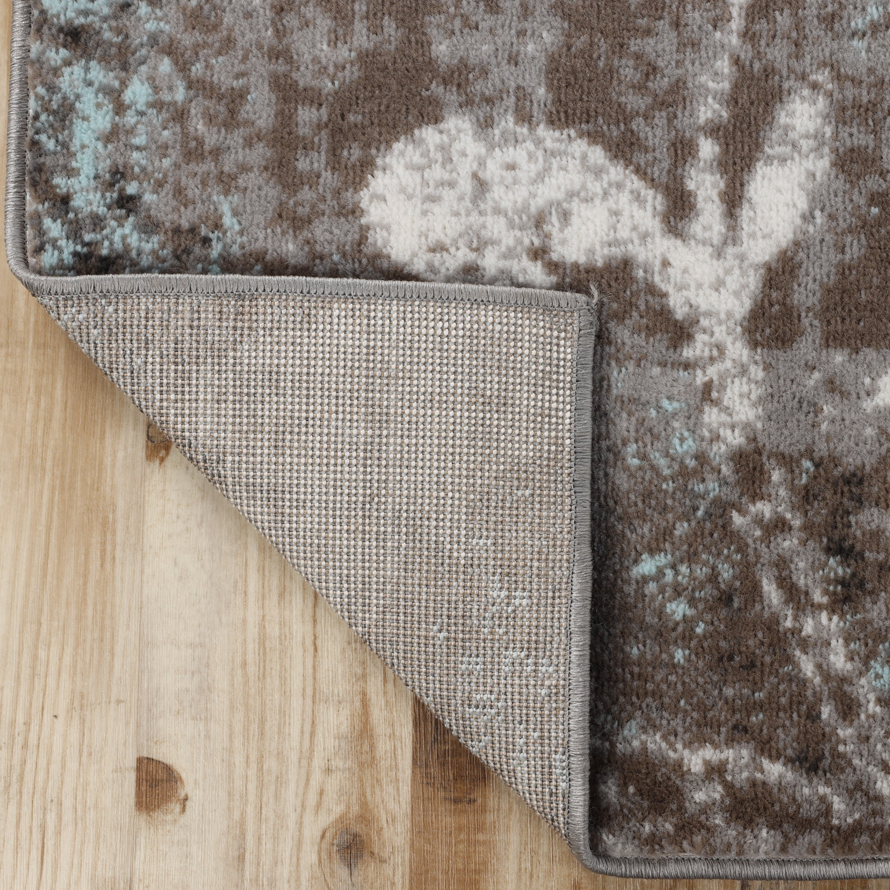 Stylish Pastiche Contemporary Floral Patchwork Area Rug - Non-Slip Indoor Runner for Living Room, Bedroom & Hallway Decor