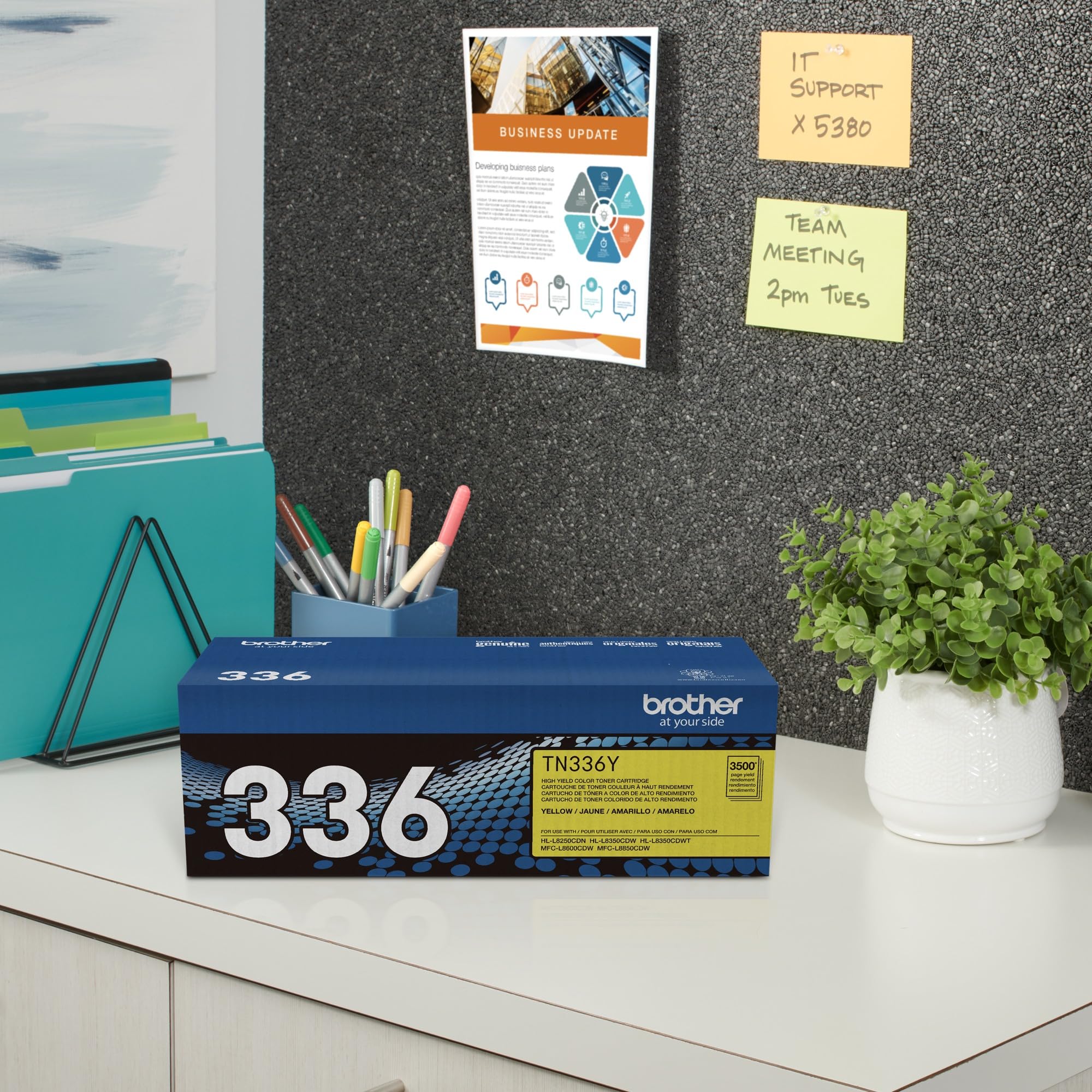 Brother TN336Y Yellow Toner Cartridge - High Yield Replacement for Brother Printers | Perfect for Home, Office & School Printing Needs