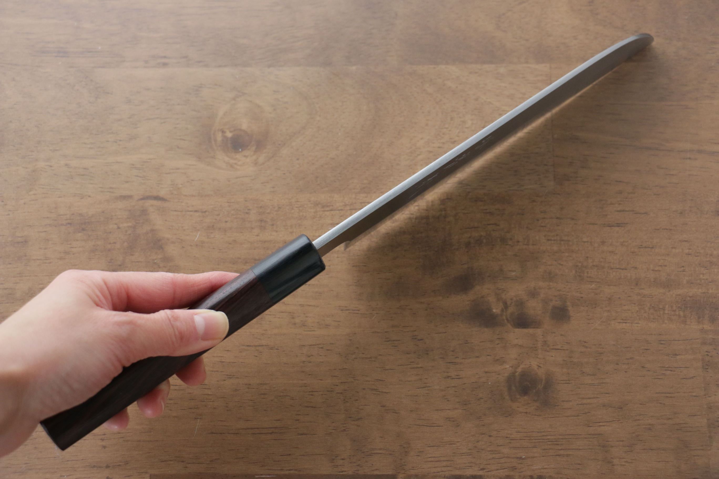 Premium Jikko White Steel No.2 Kamagata Usuba Japanese Chef Knife 195mm with Ebony Handle - Perfect for Sushi, Vegetables & Precision Cutting