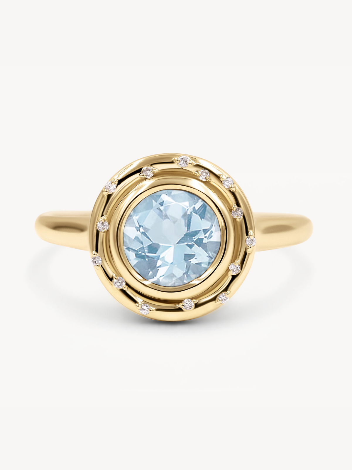 Aquamarine Spotlight Ring - Elegant Blue Gemstone Jewelry for Women | Perfect for Engagement, Wedding & Special Occasions
