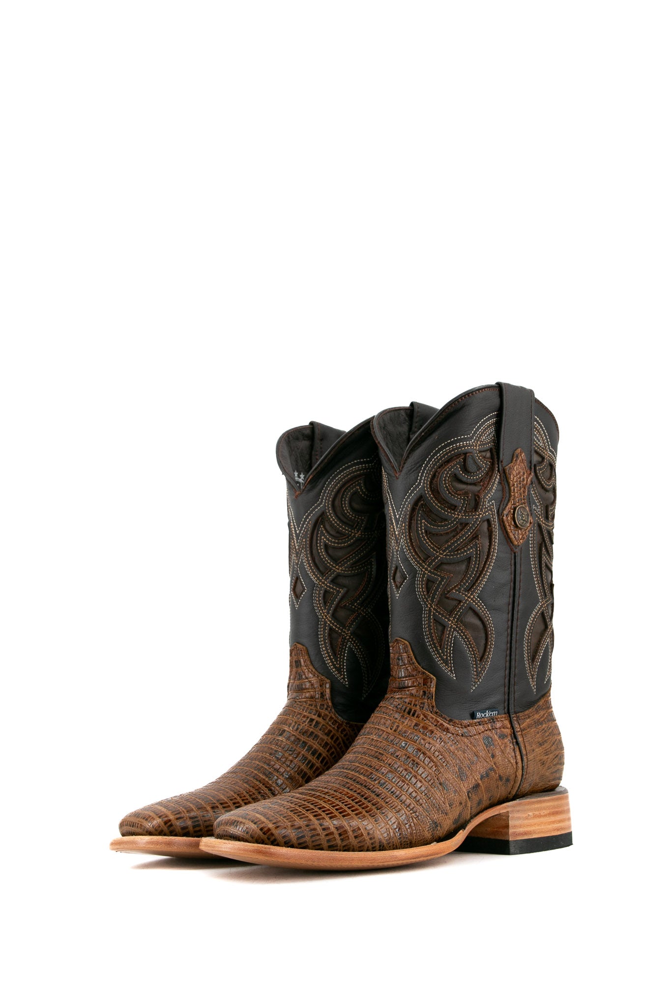 Lizard Square Toe Cowboy Boots for Men - Genuine Exotic Leather Western Boots with Comfortable Fit - Perfect for Rodeo, Country Dancing & Outdoor Adventures