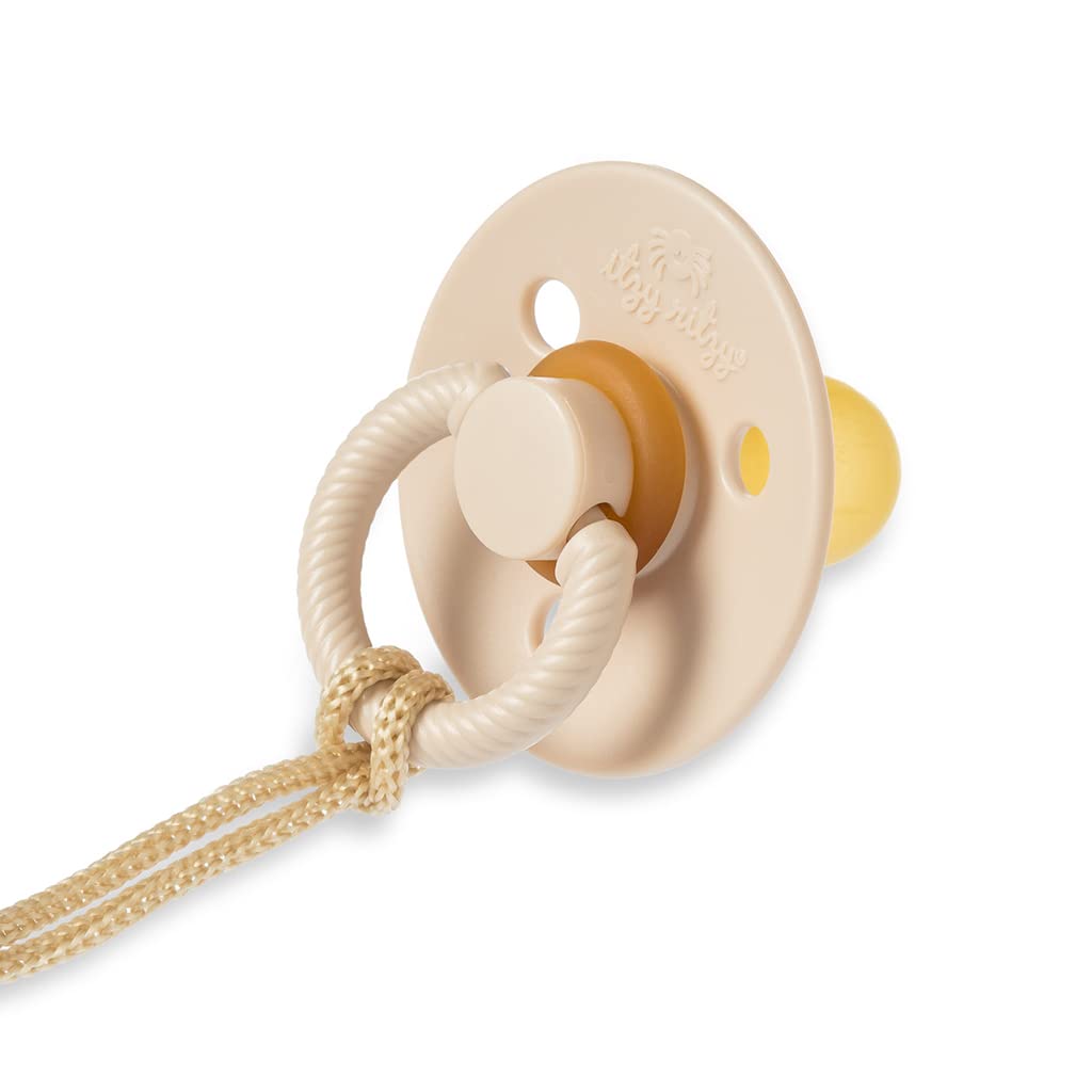 Bitzy Pal Natural Rubber Pacifier & Lovey - BPA-Free Baby Soother for Newborns & Infants - Perfect for Sleep, Travel & Comforting Fussy Babies