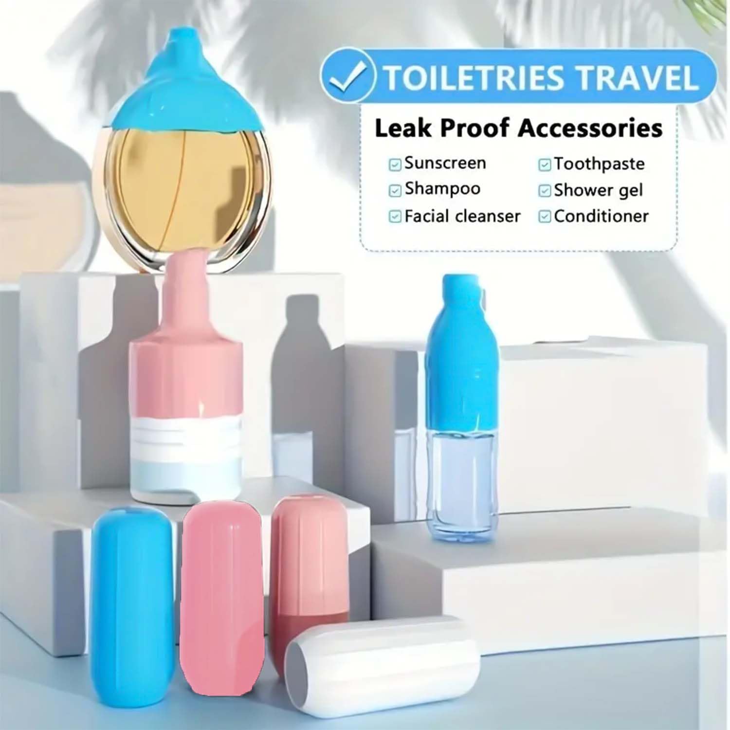 **Leak Proof Silicone Sleeves for Travel Bottles (4-Pack) - Reusable Toiletry Container Covers for Shampoo, Lotion & Cosmetics - Perfect for Airplane Carry-On, Gym Bag & Vacation Essentials**