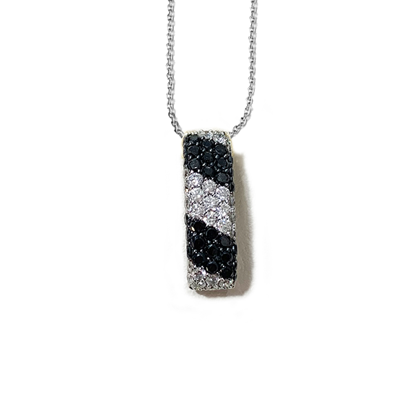 14K White Gold Black Diamond Pendant Necklace for Women - Elegant Jewelry Gift for Anniversary, Birthday & Special Occasions