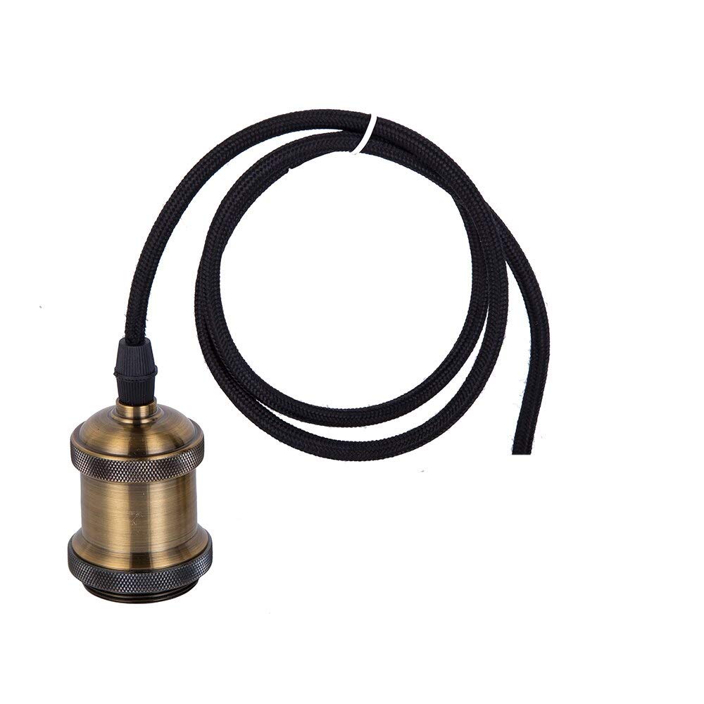 Vintage E27 Screw Bulb Lamp Base - Gold Copper Aluminum Light Socket Holder for Retro Lighting Fixtures | Perfect for Living Room, Bedroom, and Cafe Decor