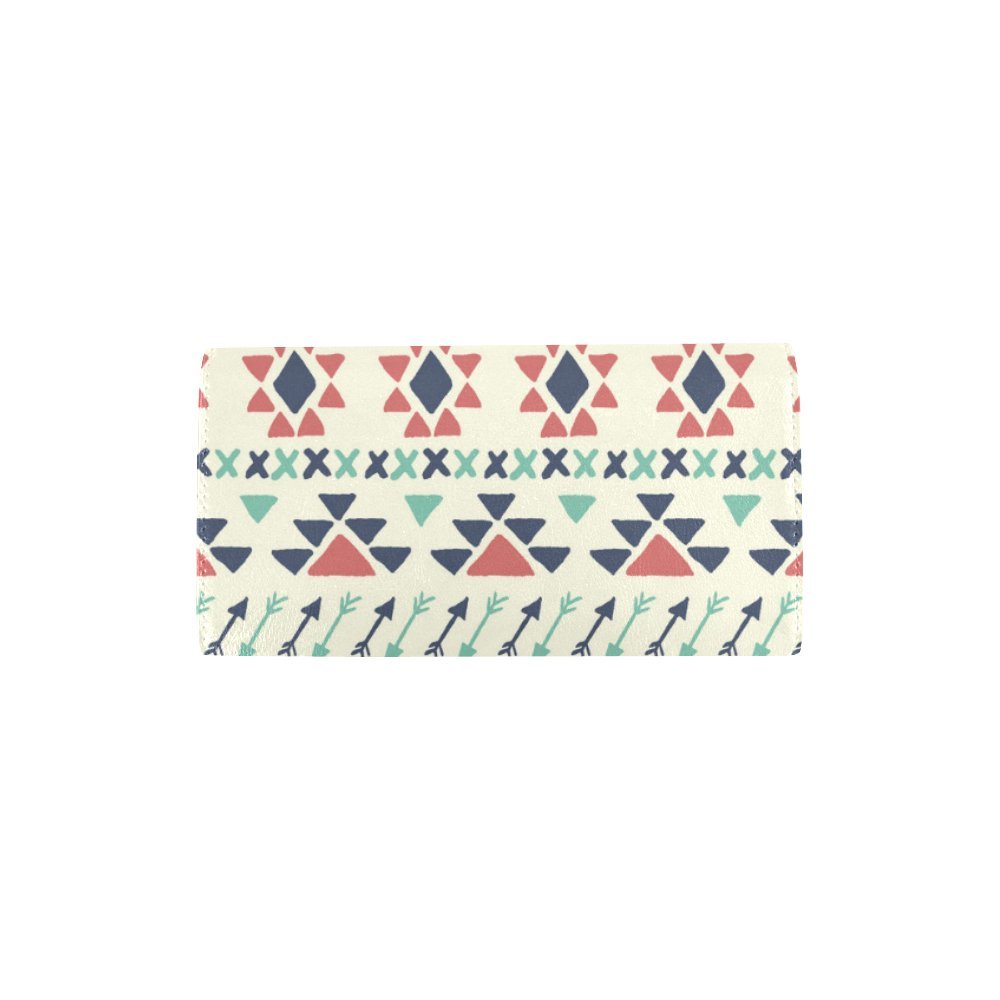 Ethnic Colorful Monkeys & Aztec Flowers Print Trifold Wallet for Women - Stylish & Durable Ladies Wallet for Everyday Use, Travel, and Gifts