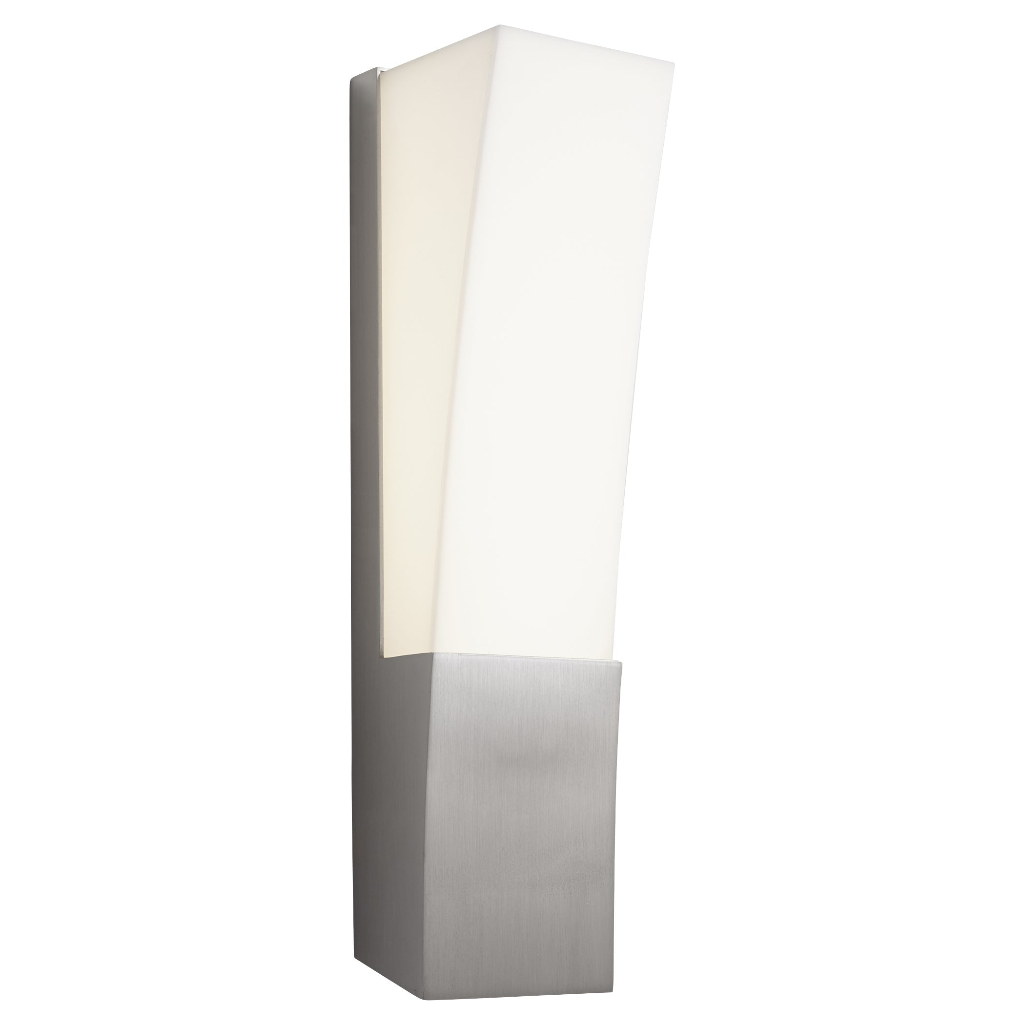 Crescent 3 512 24 Small Wall Sconce Light Fixture in Satin Nickel - Perfect for Bedroom, Hallway & Bathroom Lighting