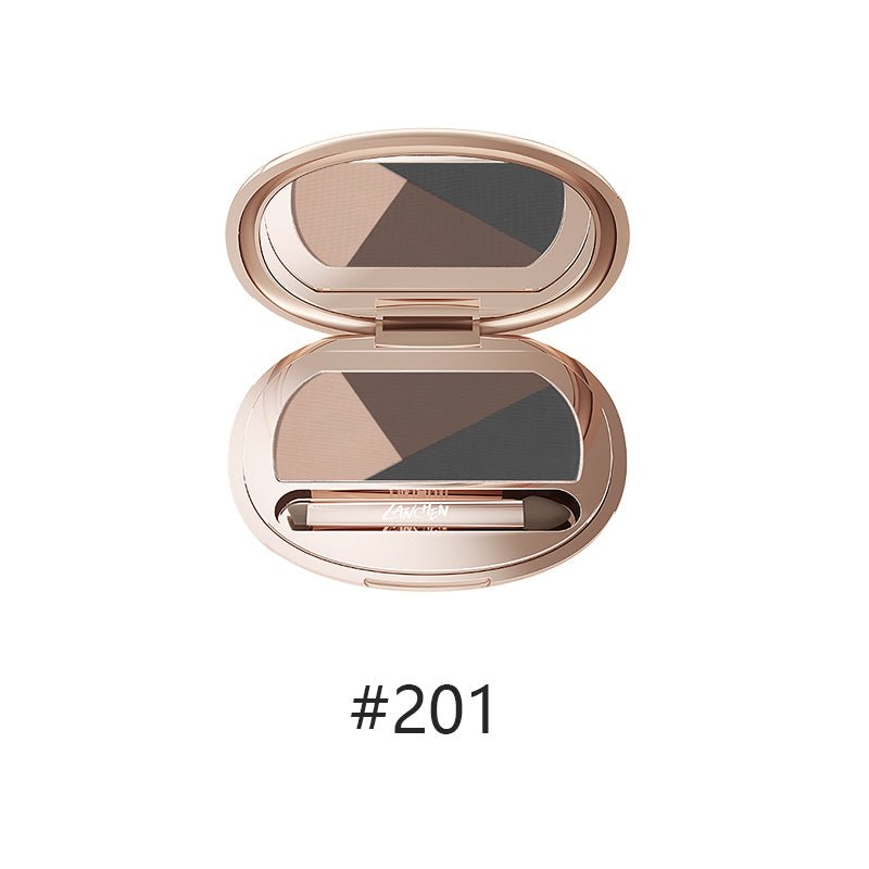 LANCHEN Natural 3D Tri-Color Eyebrow Powder - Waterproof & Long-Lasting Eyebrow Makeup Kit for Perfect Brows - Ideal for Daily Use, Professional Makeup & Special Occasions