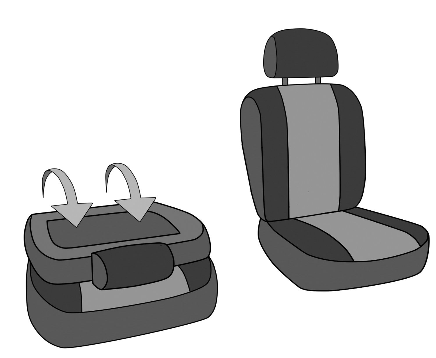 2007-2013 Toyota Tundra Custom Car Seat Covers - Durable Cordura Fabric, Charcoal Insert & Black Trim - Easy Installation Bucket Seat Protectors for Front Seats (1 Set) | Perfect for Off-Roading, Daily Commute & Pet Protection