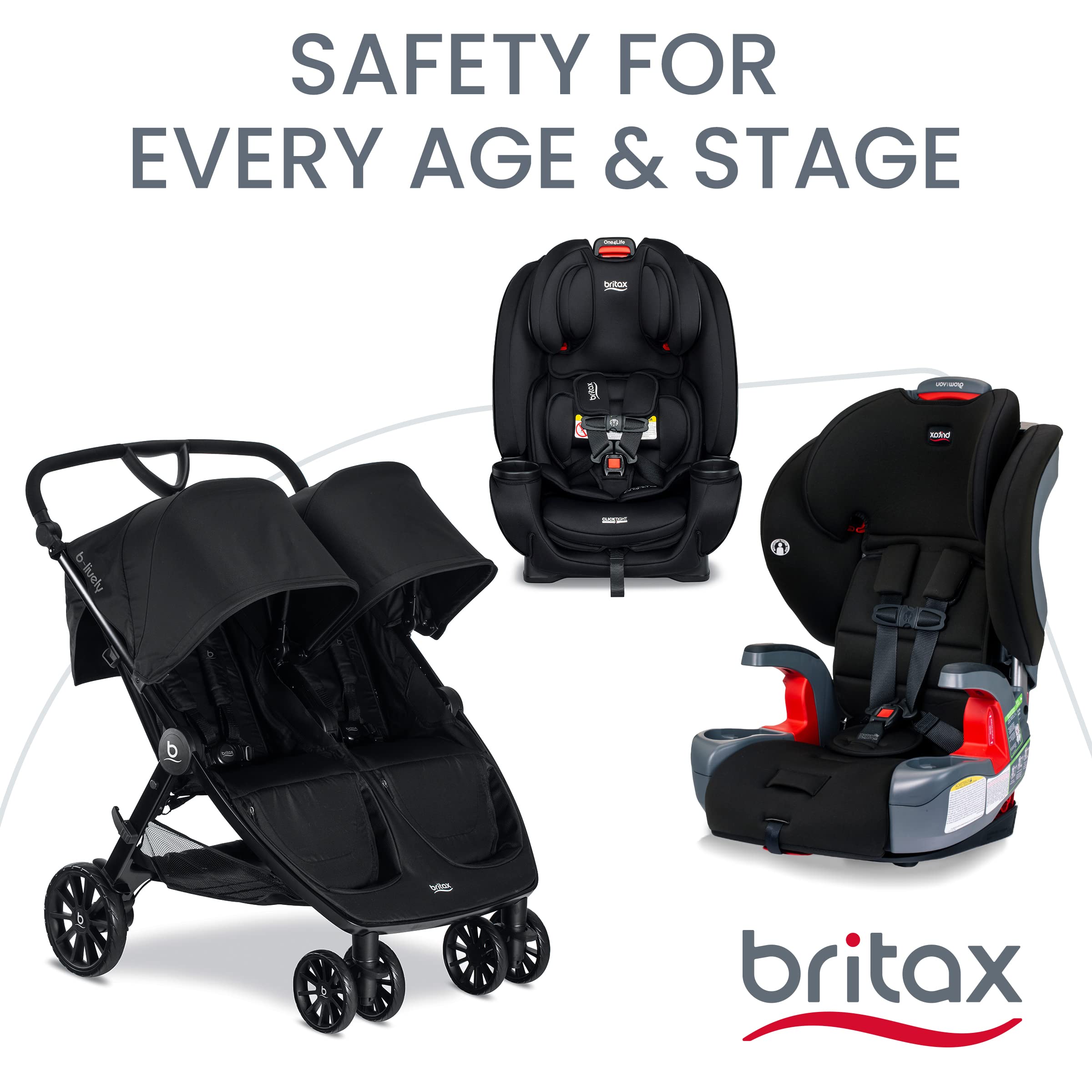 Britax Willow Brook Baby Travel System - Infant Car Seat & Stroller Combo with Aspen Base | ClickTight Technology & RightSize System | 4 Recline Positions | Graphite Glacier | Perfect for Newborns, Shopping & Family Outings