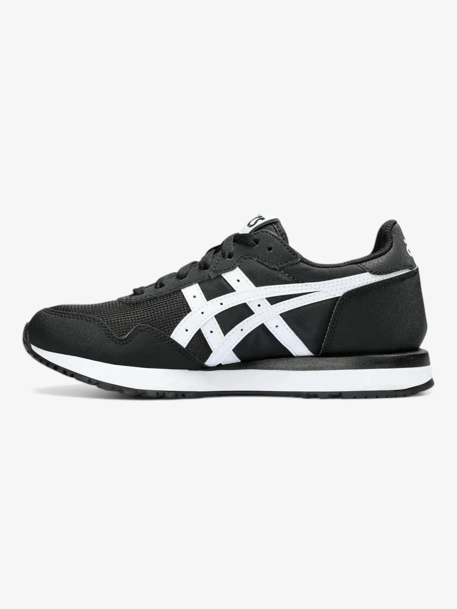 ASICS Women's Tiger Runner II Running Shoes - Black & White | Lightweight Cushioned Sneakers for Jogging, Gym & Daily Wear