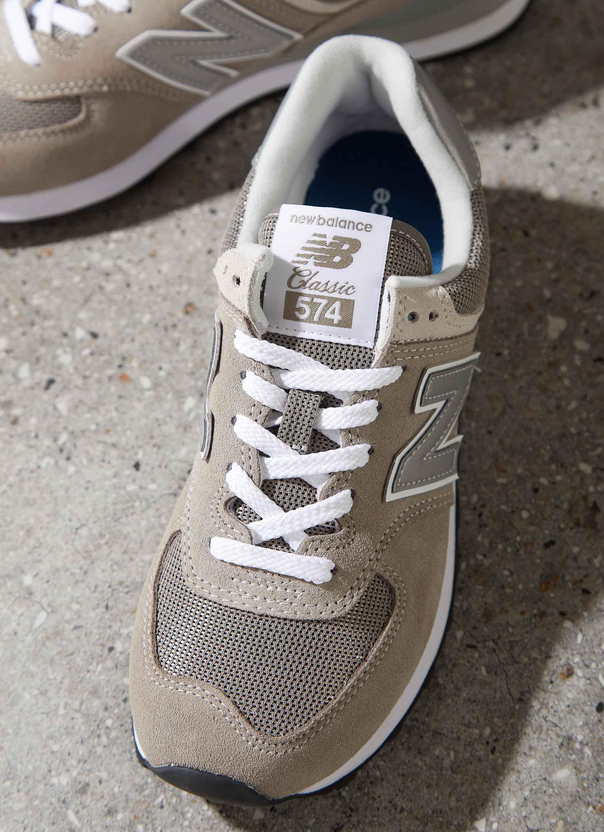 New Balance 574 Classic Sneakers for Men & Women - Grey with White - Comfortable Running Shoes for Walking, Gym & Casual Wear