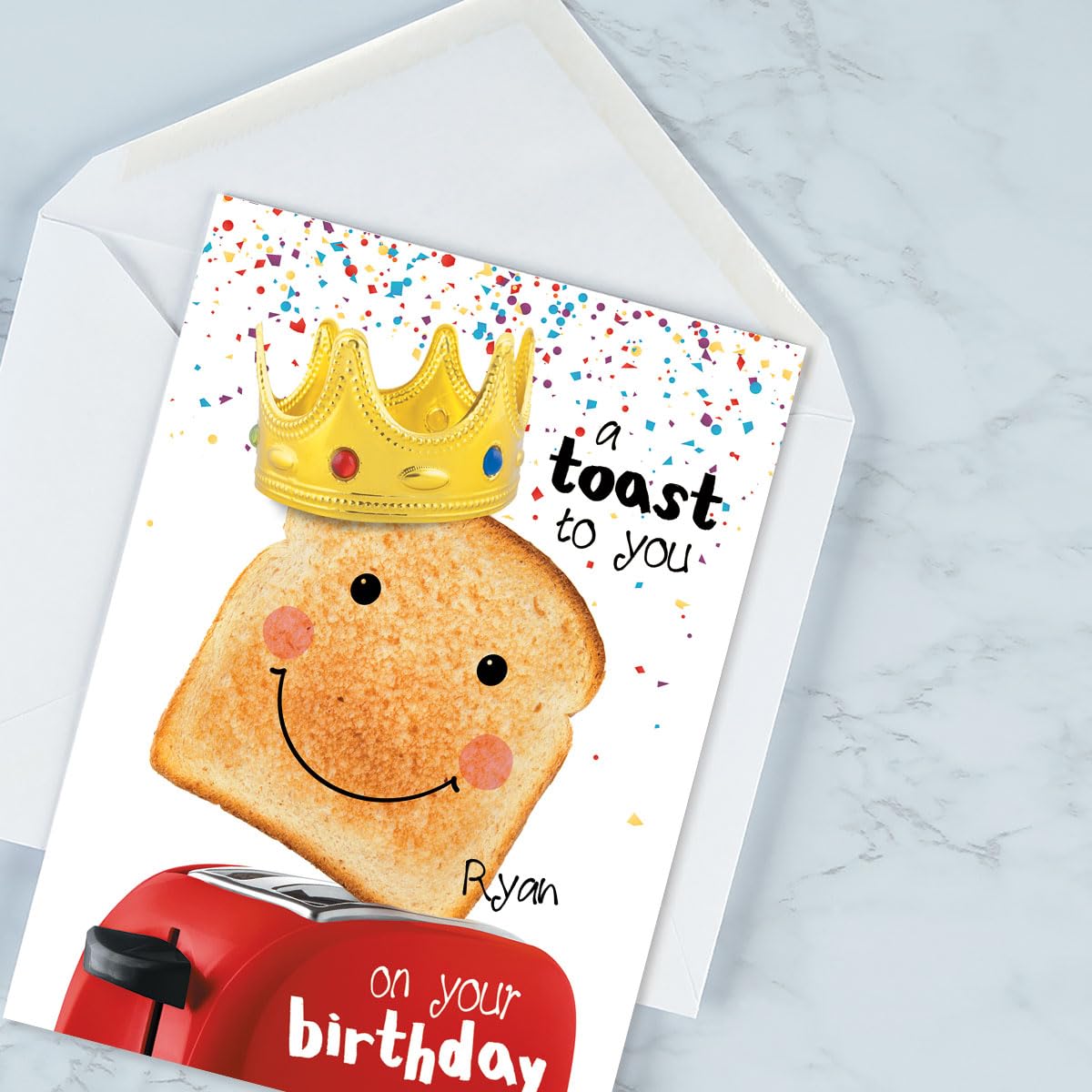 Personalized Birthday Card for Toasts - Custom Greeting Card for Birthday Wishes & Celebrations (Perfect for Parties, Anniversaries & Special Occasions)