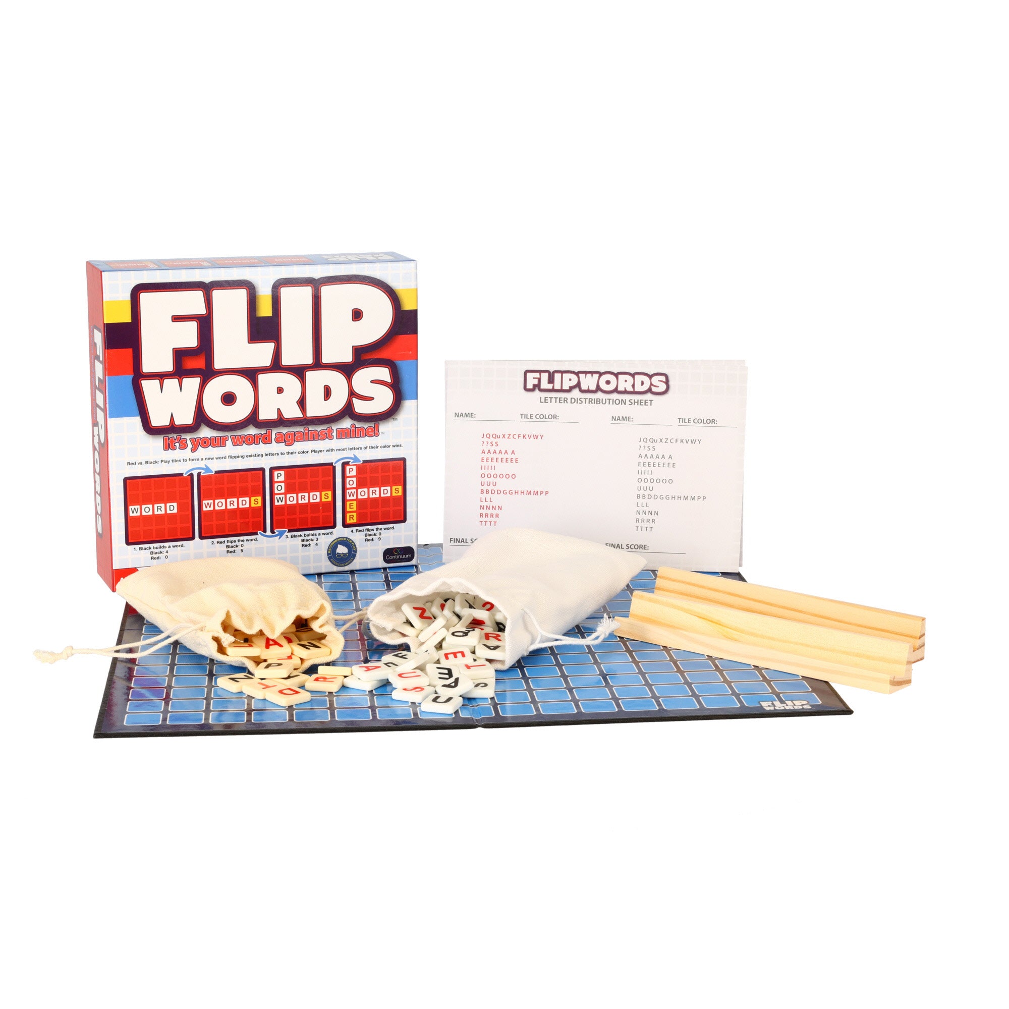 Flip Words Red vs Black Duel Board Game - Fun Word Battle Game for Family Game Night & Party Entertainment - Perfect for Adults & Teens