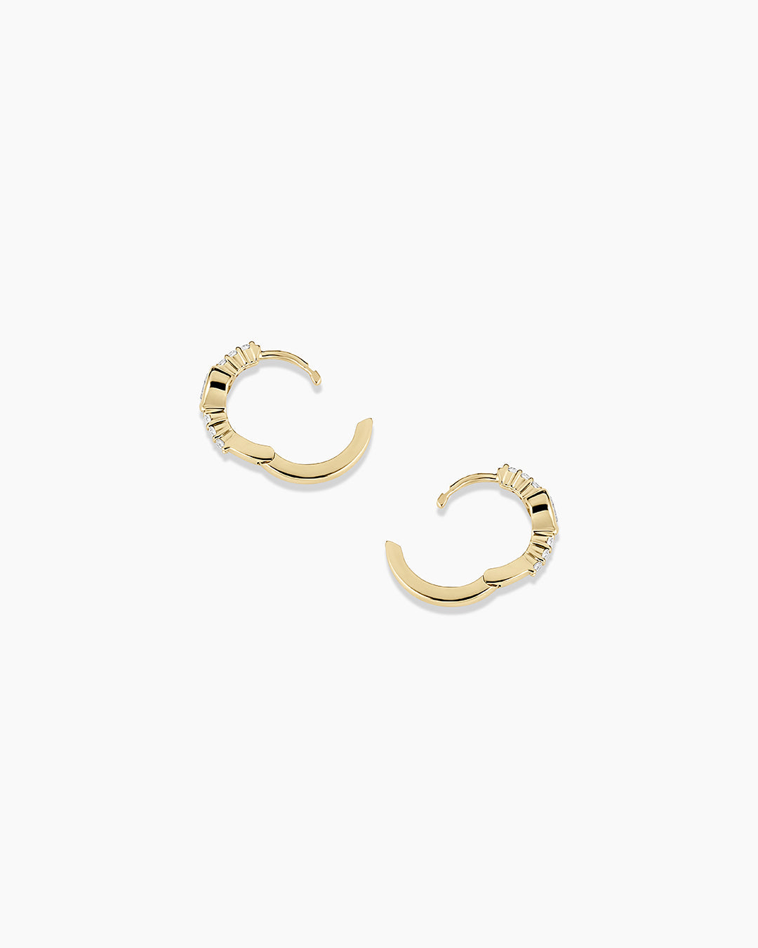 Lab Grown Diamond Heart Huggie Earrings for Women - Elegant & Hypoallergenic - Perfect for Valentine's Day, Anniversary & Everyday Wear