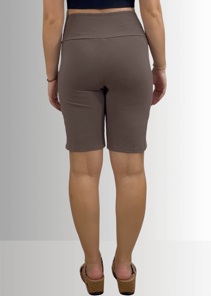 Perfect Fit Hybrid Cotton Shorts in Taupe - Comfortable Casual Wear for Men & Women - Ideal for Gym, Running, Yoga and Everyday Activities
