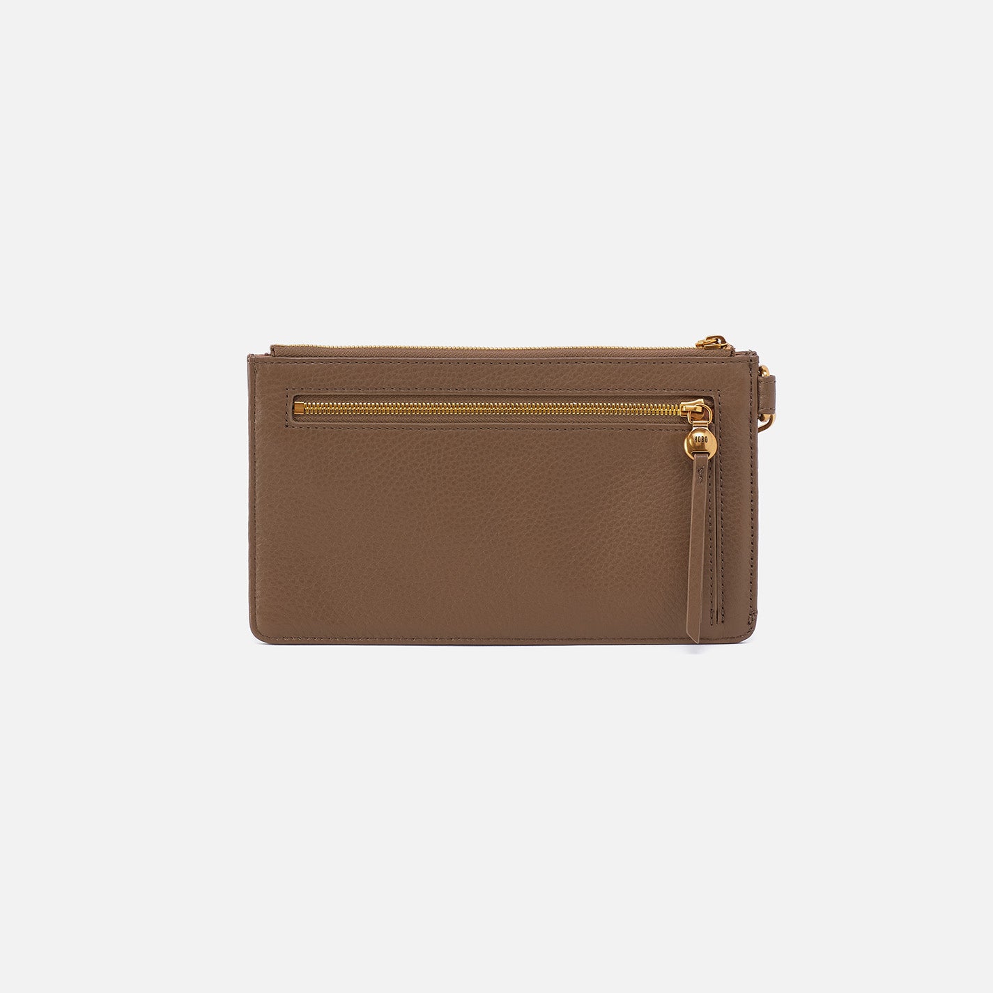 Hart Pebbled Leather Wristlet Wallet - Dark Elm Color for Women | Compact RFID Blocking Card Holder for Everyday Use & Travel