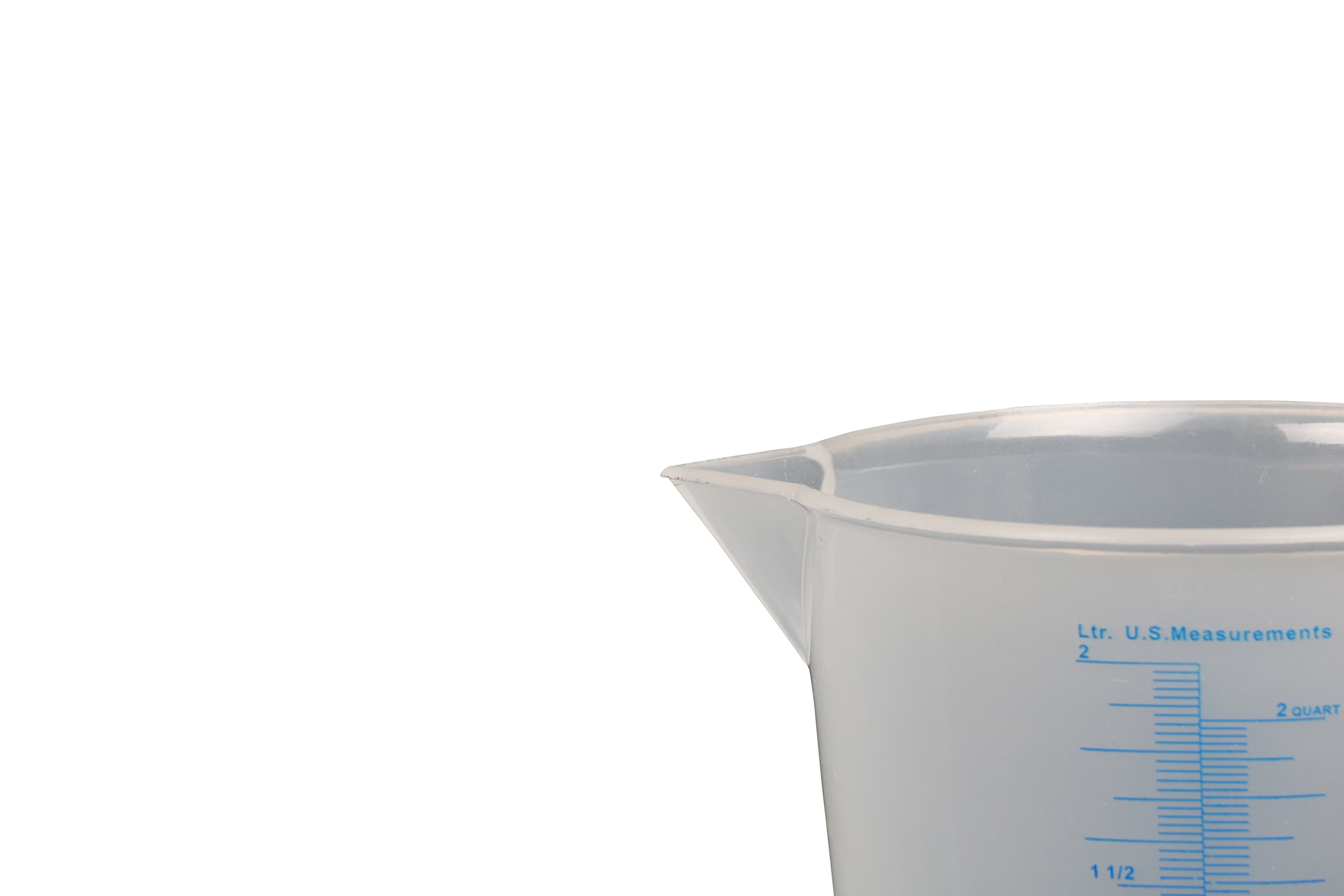 WirthCo 94140 Funnel King 2 Liter General Purpose Graduated Measuring Container - Durable Plastic Measuring Cup for Liquids, Chemicals & Automotive Fluids - Perfect for Cooking, Lab Work & DIY Projects