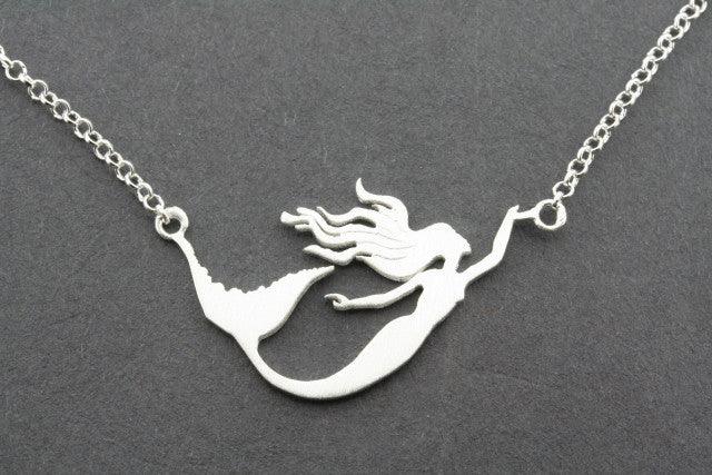 Elegant Mermaid Necklace in Sterling Silver - Perfect for Beach Parties, Gifts & Everyday Wear