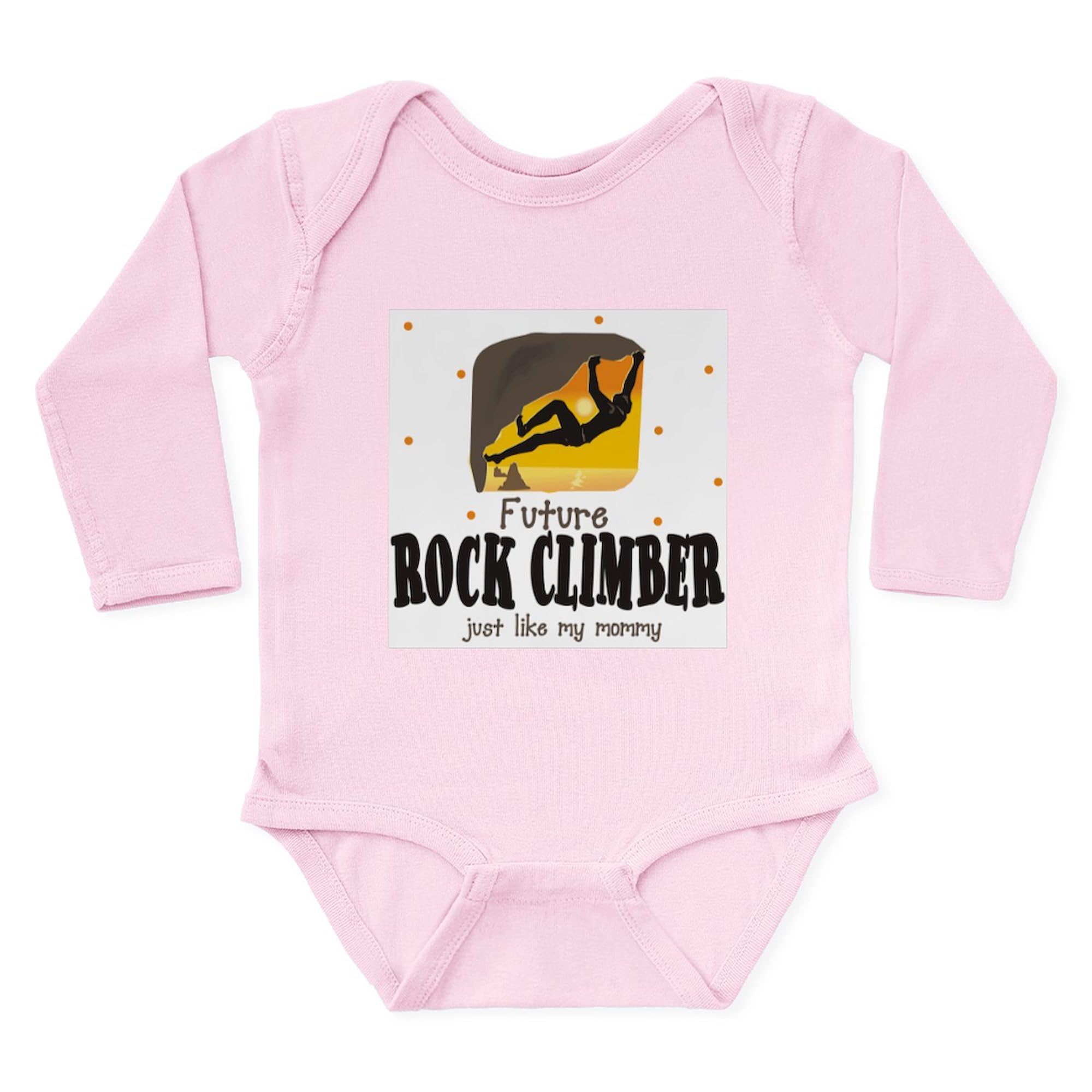 Future Rock Climber Like Mommy Baby Bodysuit - Cute Long Sleeve Infant Romper for Outdoor Adventures & Family Hiking Trips