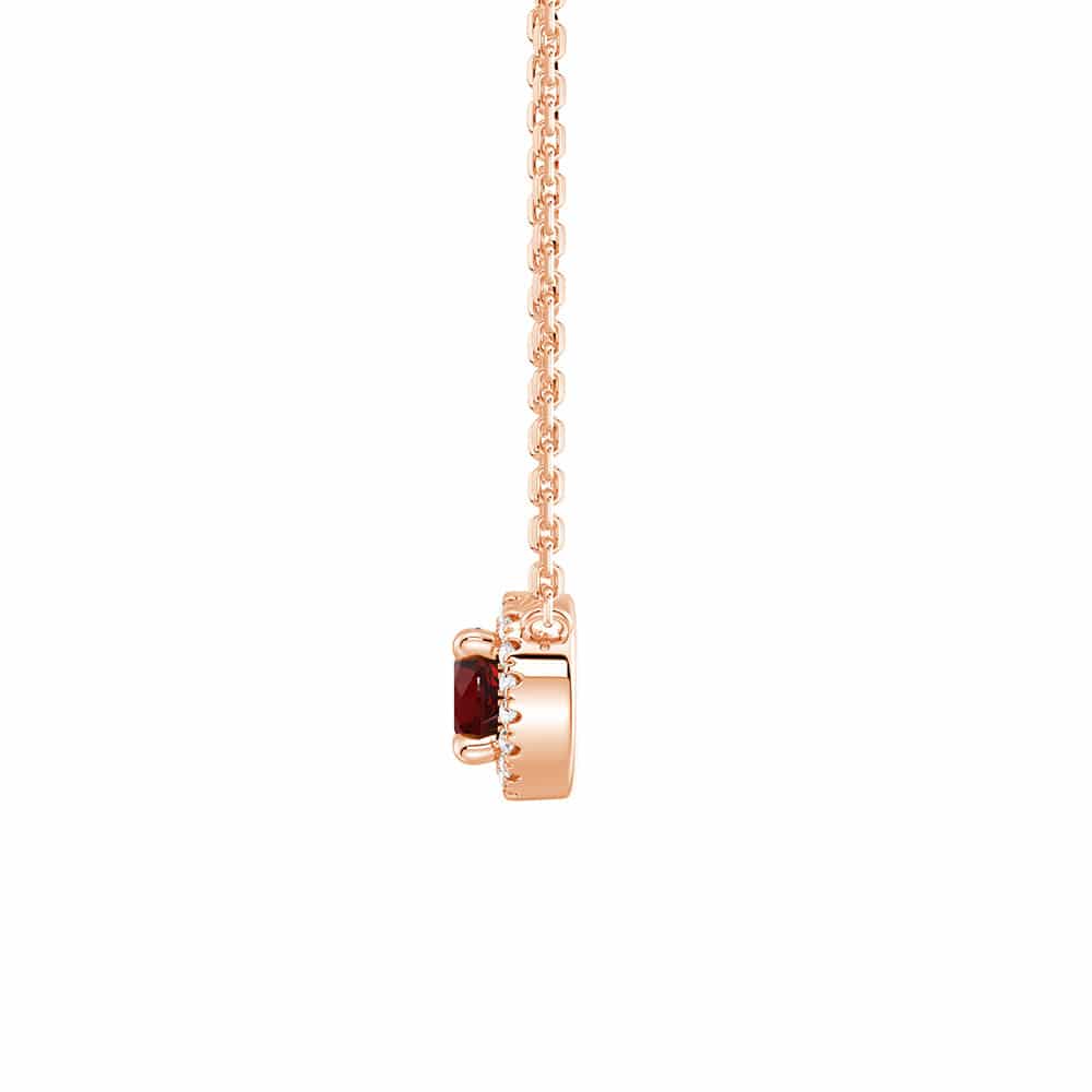 Eternal Halo Personalized Birthstone Necklace - Custom Name & Birth Month Jewelry Gift for Women, Mom, Wife | Perfect for Birthday, Anniversary, Mother's Day & Valentine's Day