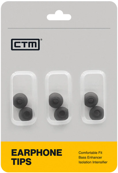 CTM Flexi Foam Ear Tips - Large Size (3 Pack) - Premium Noise Isolation for AirPods, Wireless Earbuds & Headphones - Perfect for Workouts, Commuting & Travel
