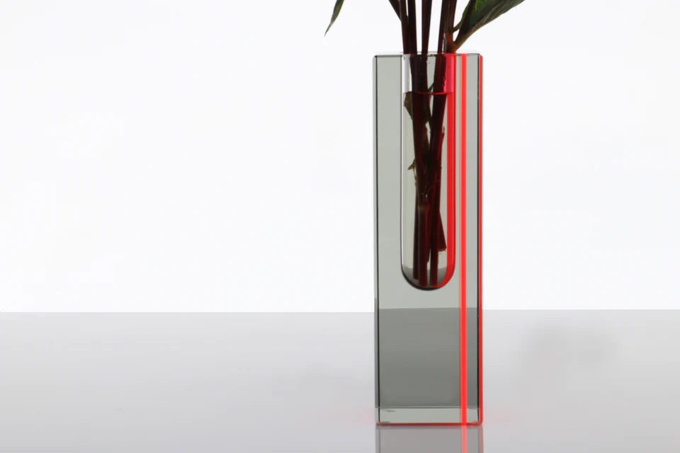 Limited Edition Eclipse Vase by Alexandra Von Furstenberg - Handcrafted Red Ceramic Home Decor for Modern Living Rooms & Luxury Gifts