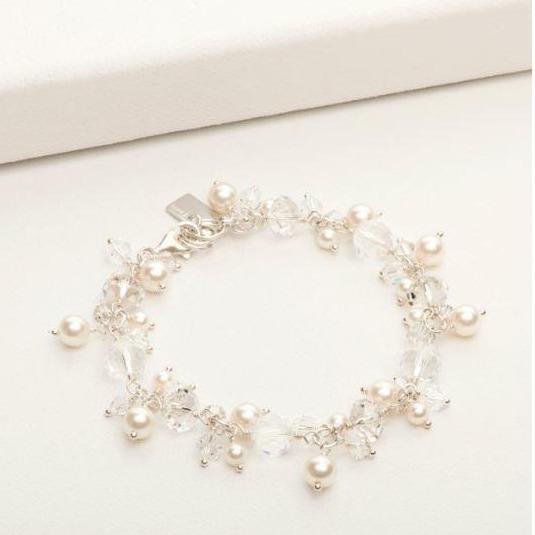 Elegant Crystal & Pearl Victorian Style Bracelet for Women - Perfect for Weddings, Parties & Special Occasions