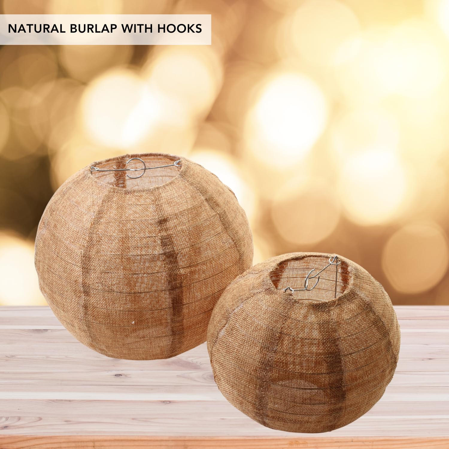Andaz Press Hanging Burlap Lanterns - 8