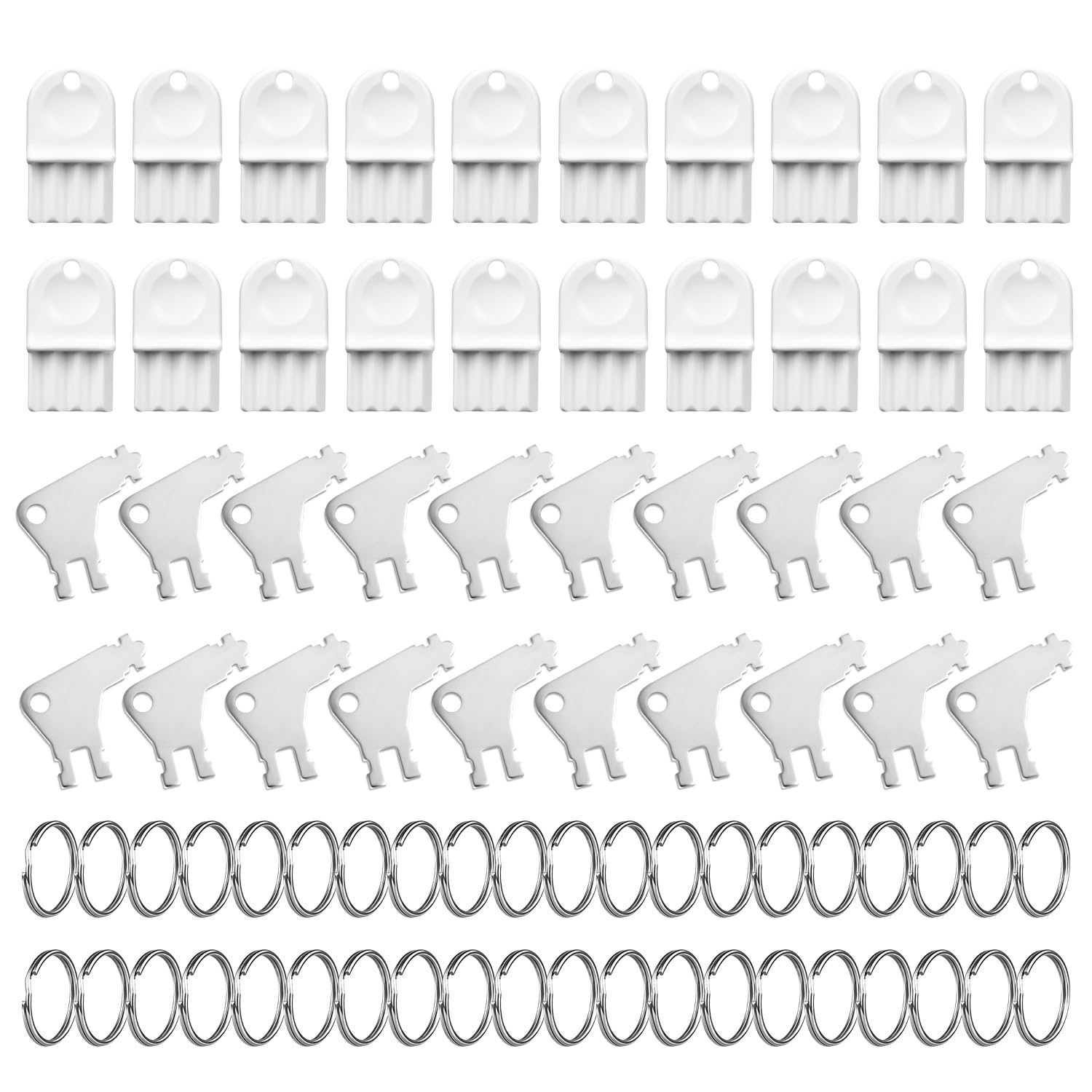 40pcs Heavy Duty Paper Towel Holder Keys with 40 Metal Key Rings - Commercial Grade Hand Towel Dispenser Keys for Office Buildings, Schools & Large Facilities - Perfect for Janitors & Maintenance Staff