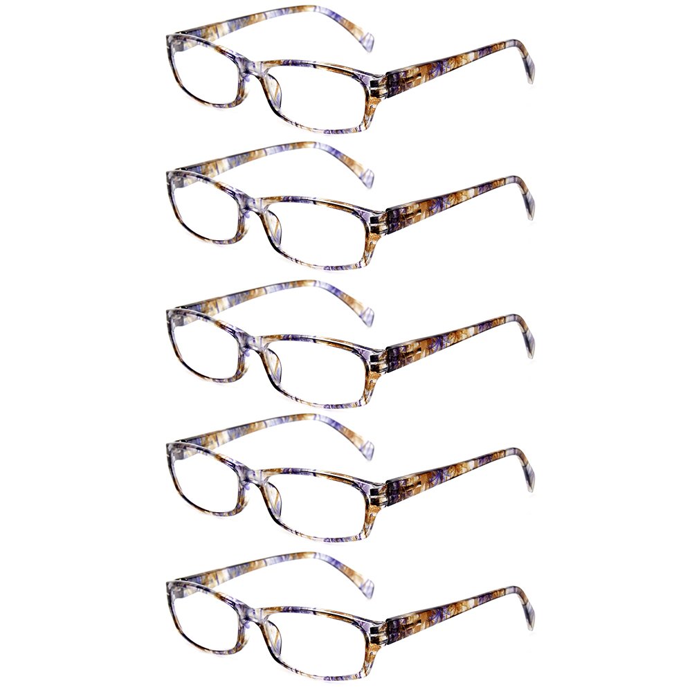 NORPERWIS Reading Glasses 5 Pairs - Stylish Readers for Men & Women - Perfect for Home & Office Use