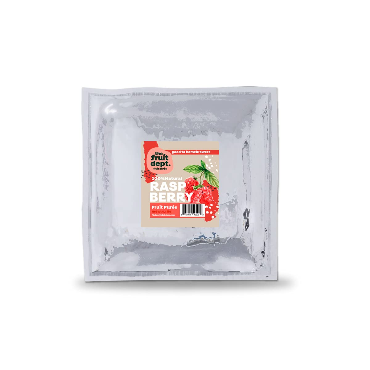 Premium Aseptic Raspberry Fruit Puree - 4.4 Lb Bulk Pack | All-Natural, No Preservatives | Perfect for Smoothies, Baking, Desserts & Commercial Food Production