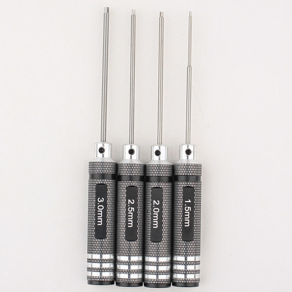 NEEWER 4-Piece Hex Key Wrench Set (1.5mm, 2mm, 2.5mm, 3.0mm) - Perfect for RC Cars, Bikes, Furniture Assembly & Electronics Repair