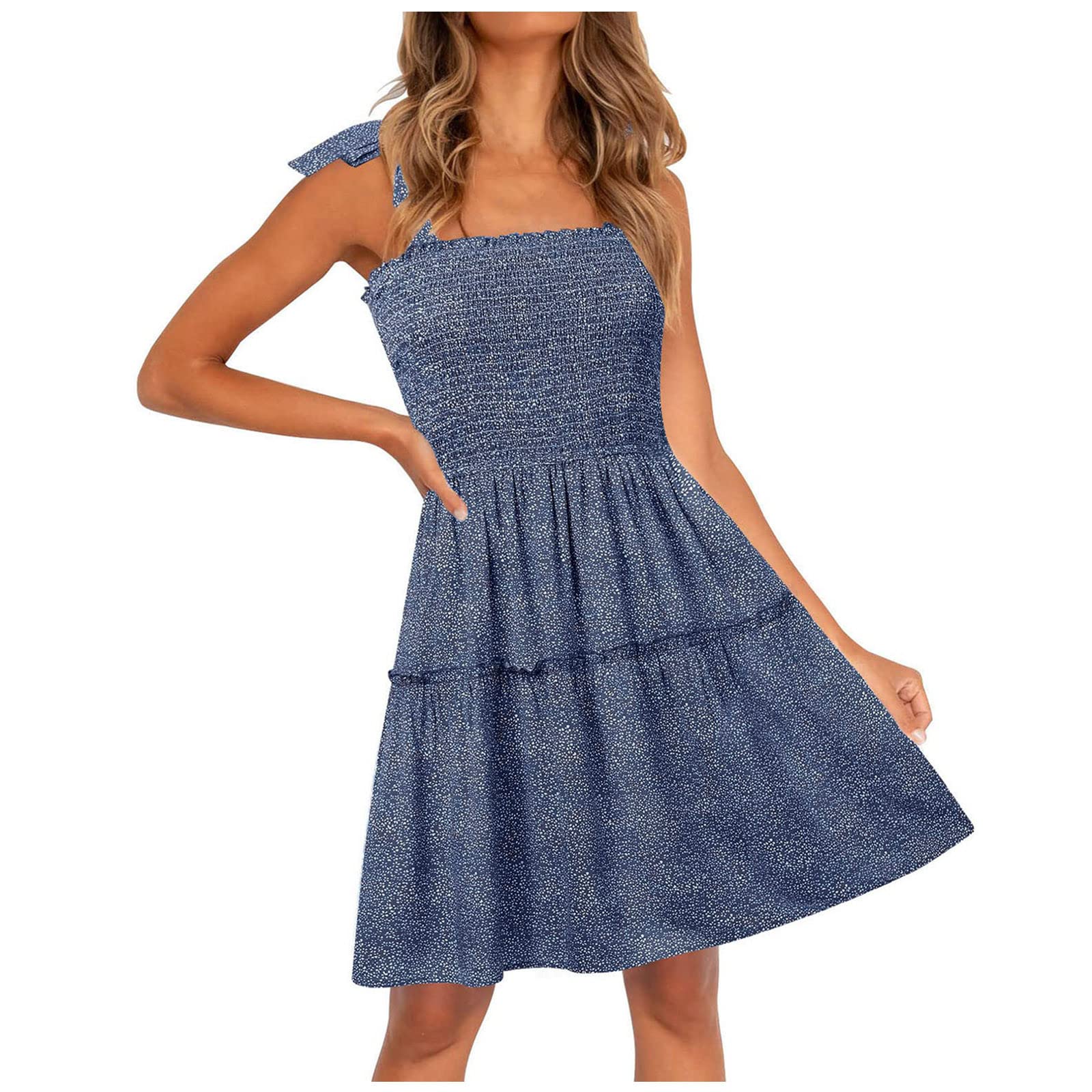Women's Floral Swim Dress - Bohemian Peplum A-Line Beach Mini Swimsuit with Graphic Print | Perfect for Pool Parties, Beach Vacations & Summer Getaways