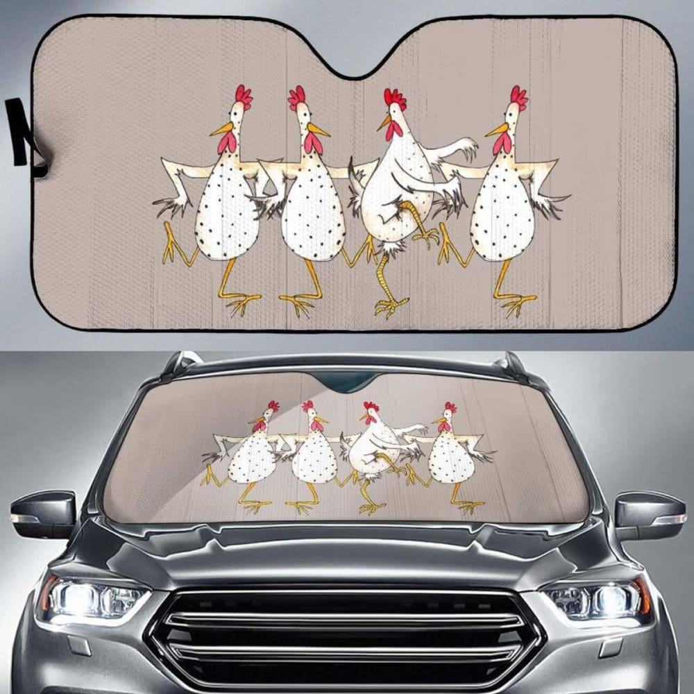 Auto Sun Shades for Car Windows - UV Protection & Heat Blocking (Model: Chicken 01 085424) | Perfect for Summer Driving, Road Trips & Parking
