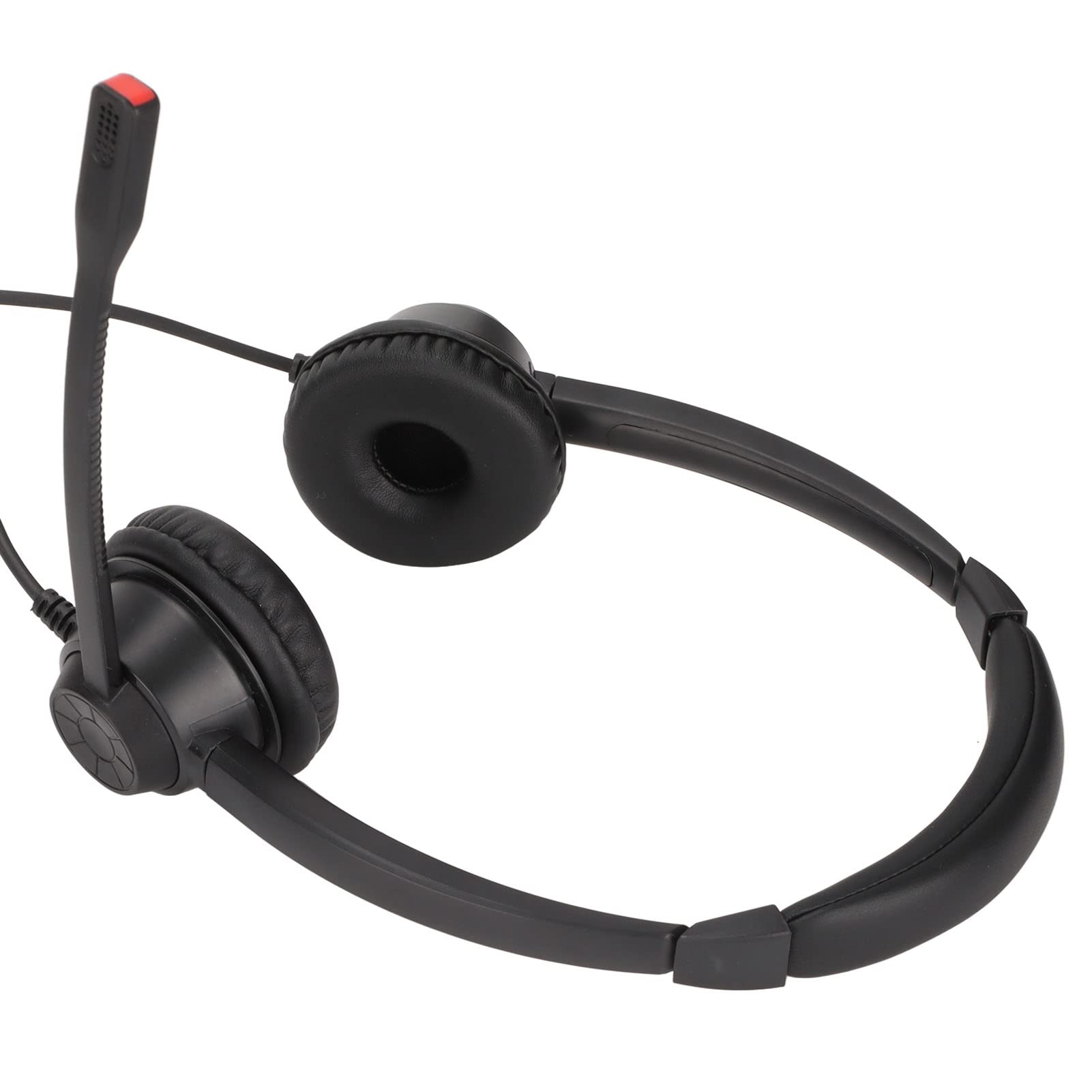 Noise Canceling Telephone Headset with Microphone - 2.5mm Binaural Wired Business Headset with Volume Control | Perfect for Call Centers, Office Communications & Customer Service Professionals