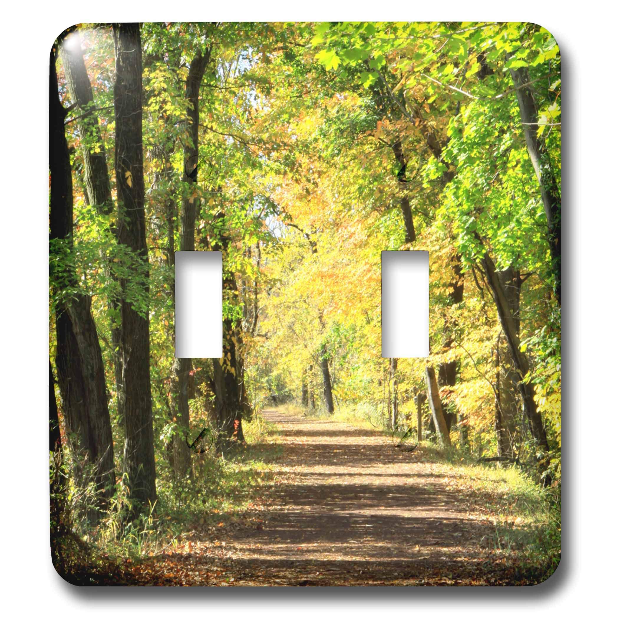 3D Printed Trees Path Canopy Toggle Switch - Green, Yellow & Brown | Decorative Switch Cover for Home, Office & DIY Projects