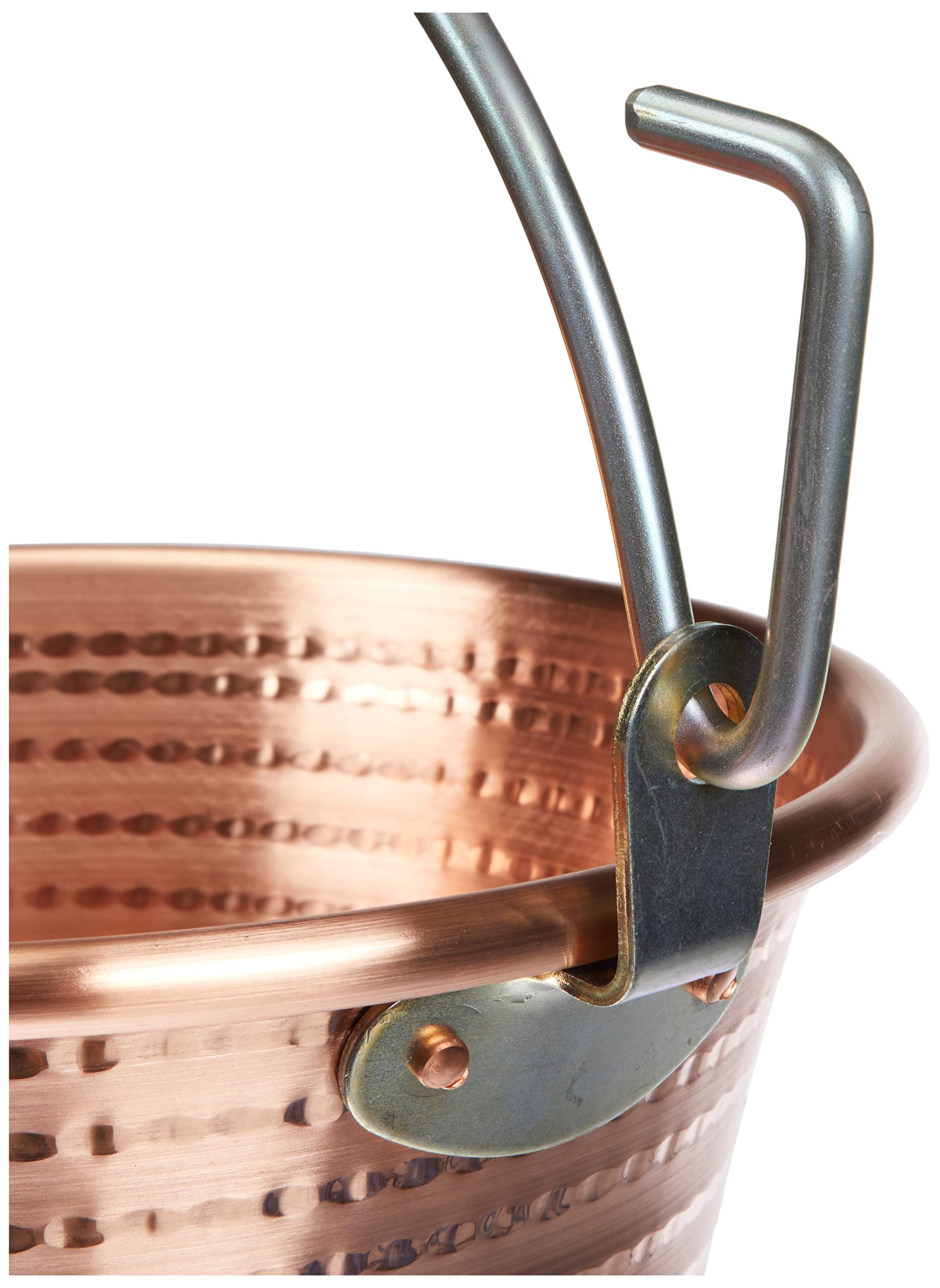 Pentole Agnelli Family Copper Polenta Pot with Bowed Handle - 28cm Diameter Italian Cookware for Traditional Cornmeal & Risotto Cooking