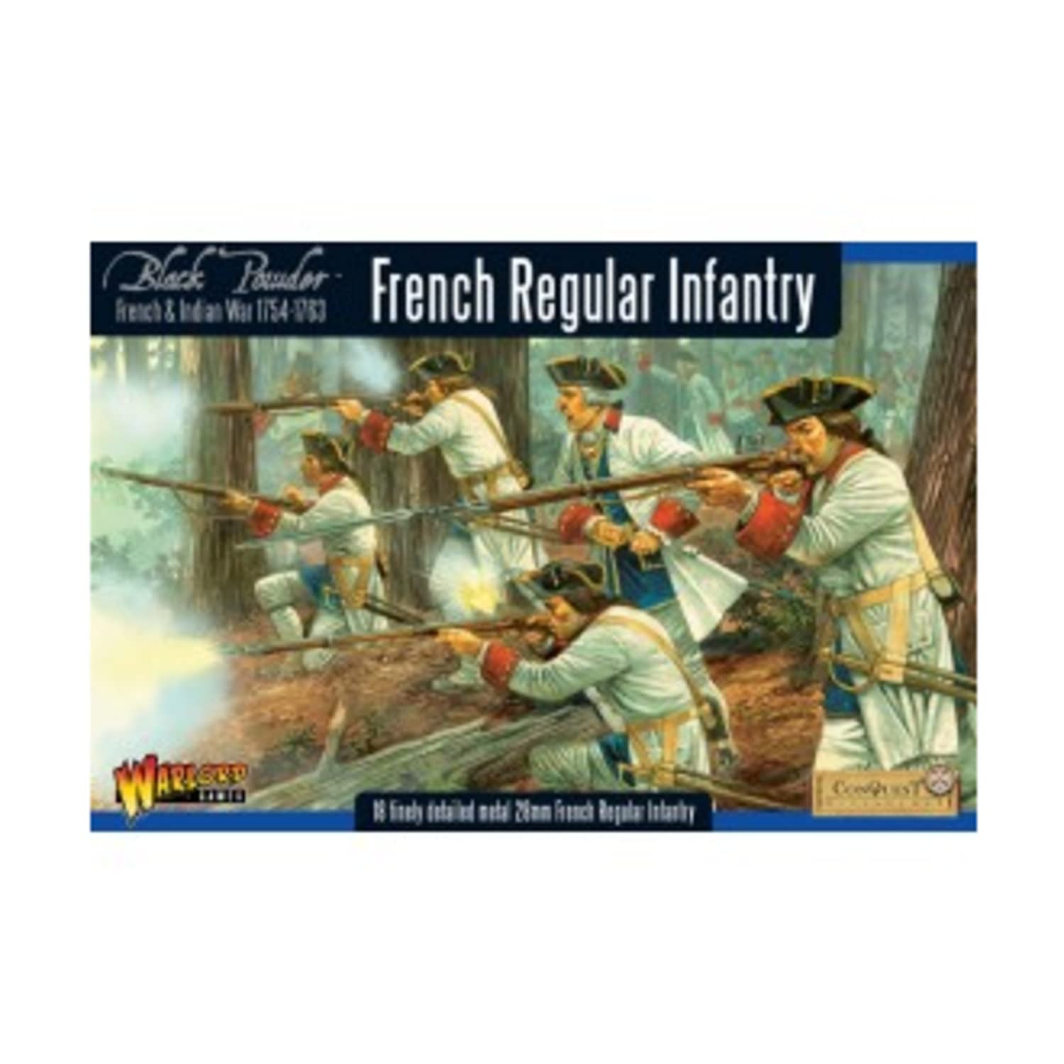Black Powder Warlord Games French Regular Infantry - 28mm Historical Wargaming Miniatures for Napoleonic Battles | Perfect for Tabletop Strategy Games & Warhammer Collectors
