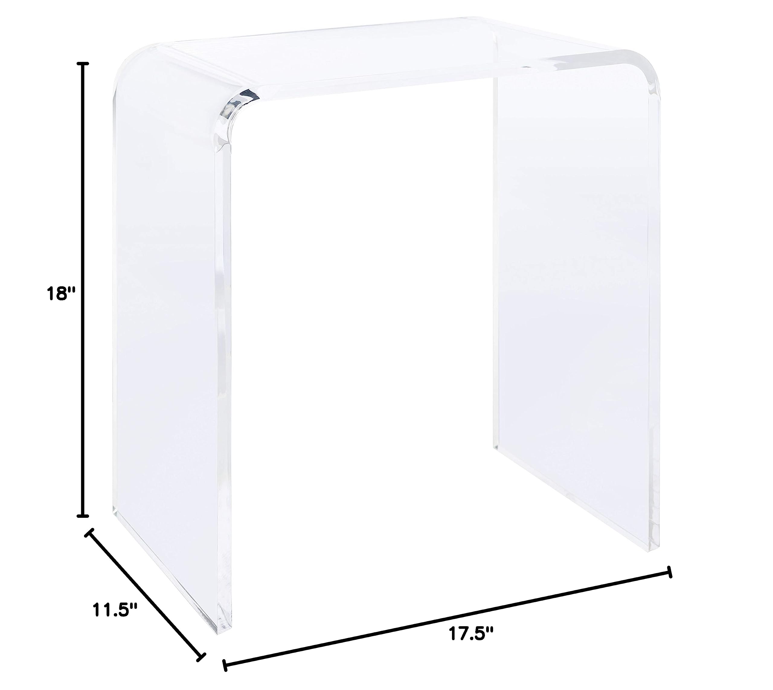 SAFAVIEH Pryor Clear Acrylic Side Table - Modern End Table for Living Room, Bedroom & Office - Fully Assembled Home Decor Furniture - Perfect for Small Spaces, Coffee Table Alternative