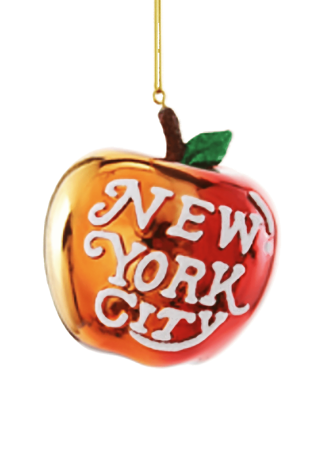 New York City Big Apple Glass Christmas Ornament - Handmade Holiday Tree Decoration for Christmas, Home & Office Decor