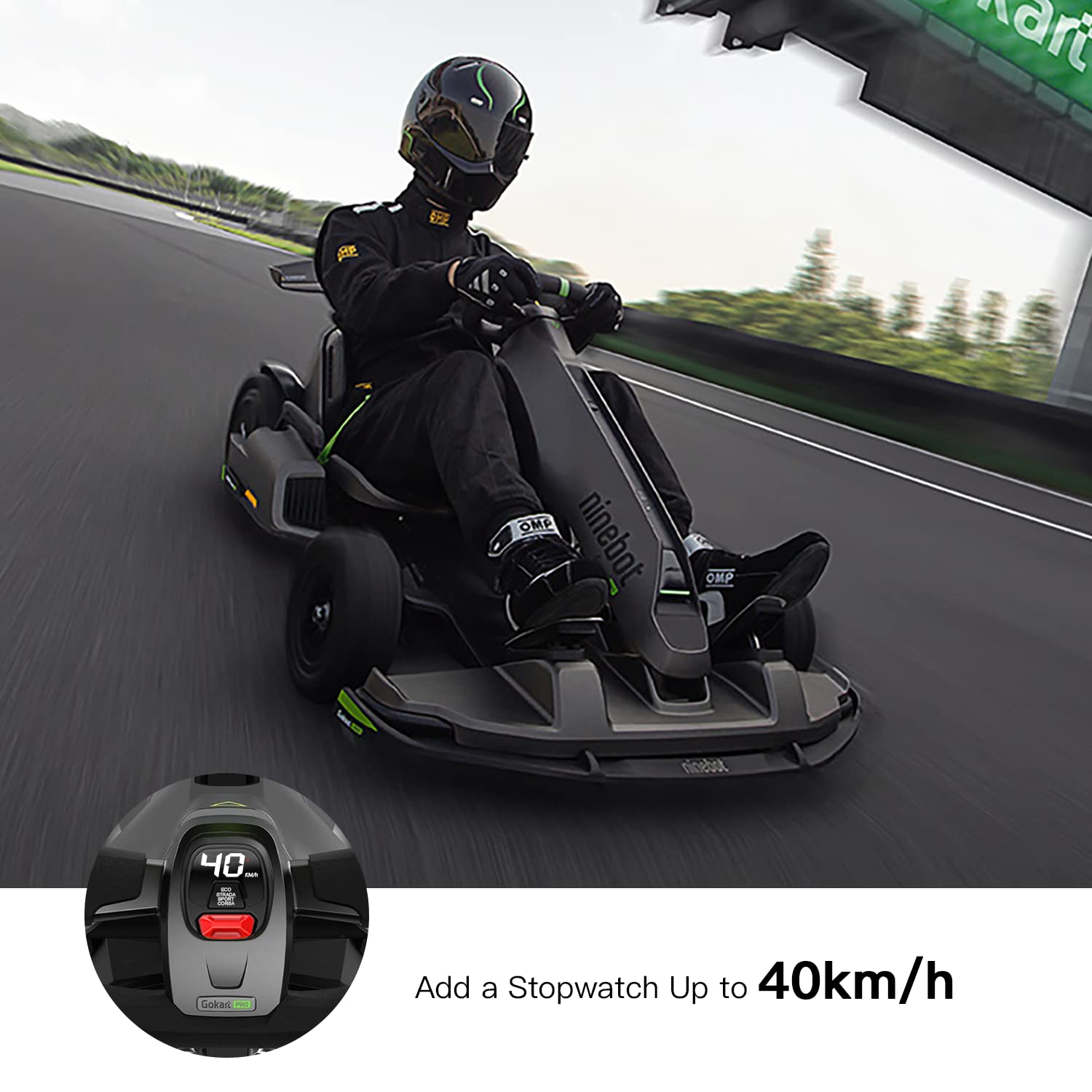 STIO Stopwatch for GoKart Pro & Ninebot by Segway Go Kart Kit - Digital Dashboard Display Replacement Accessories | Racing Timer for Karting, Track Practice & Competitive Events