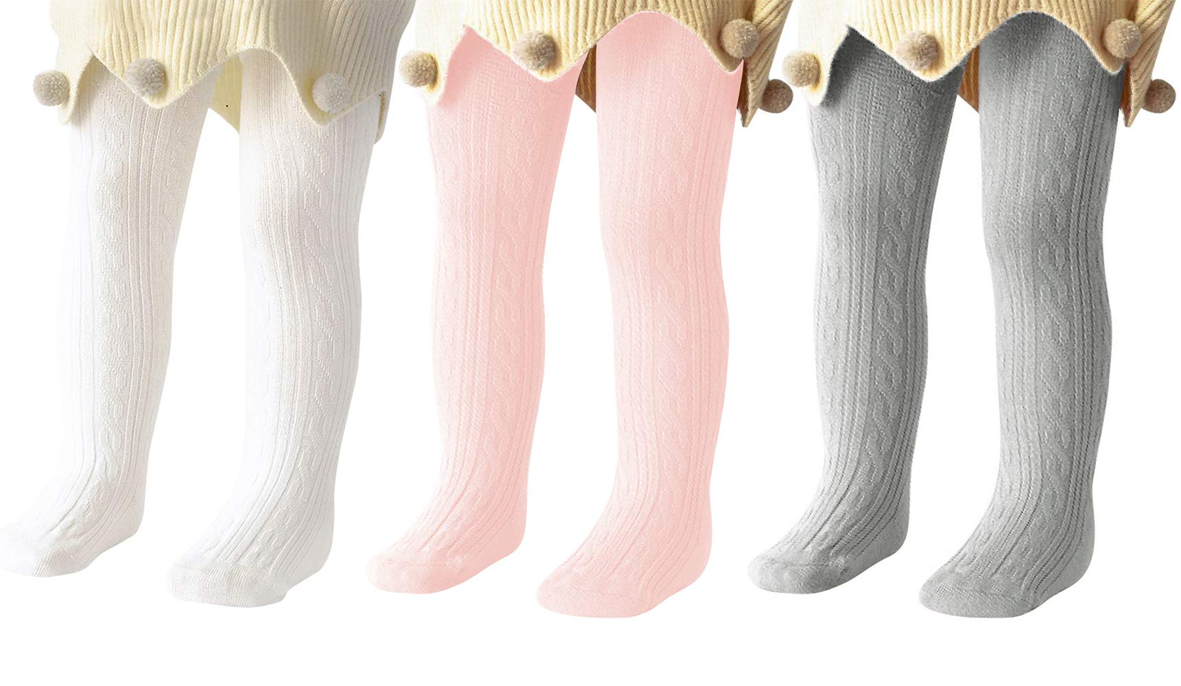 Century Star Baby Tights for Girls - Soft Cotton Knit Toddler Leggings | Warm Infant Stockings & Newborn Pants | Perfect for Playtime, Daycare & Winter Outfits