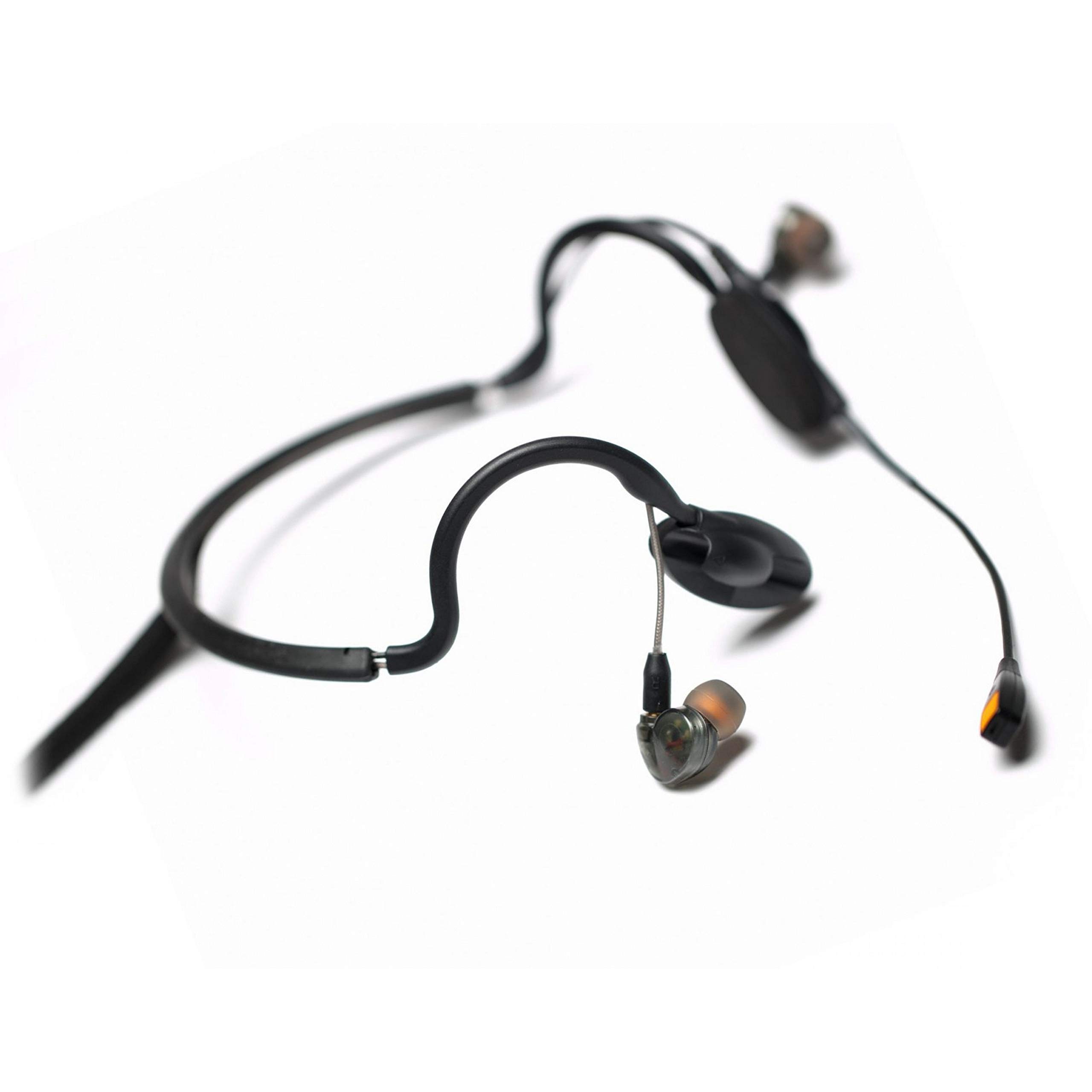 Point Source Audio CM-i5-4M Dual in-Ear Intercom Headset with Condenser Noise-Cancelling Boom Mic - 4-Pin Male XLR - Ideal for Broadcast, Live Events & Stage Performances