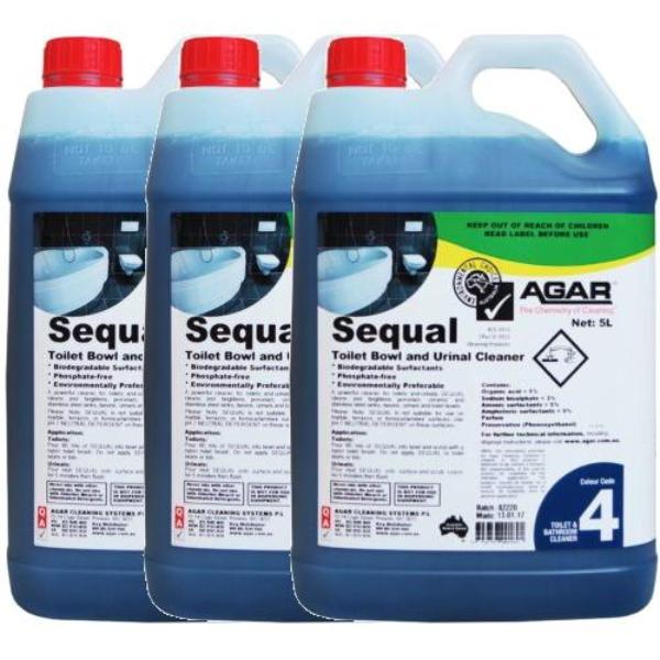 Agar Sequal Toilet Bowl and Urinal Cleaner - Powerful Bathroom Disinfectant for Stain Removal & Odor Elimination | Ideal for Homes, Restaurants & Commercial Restrooms