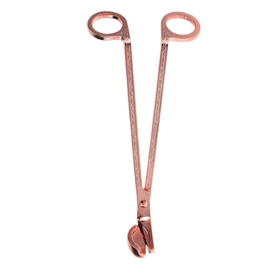 Premium Metallic Candle Wick Trimmer - Stainless Steel Candle Accessories with Ergonomic Handle for Home, Spa & Gift Use (Elegant Pink) - Perfect for Candle Care, Relaxation & Family Gatherings