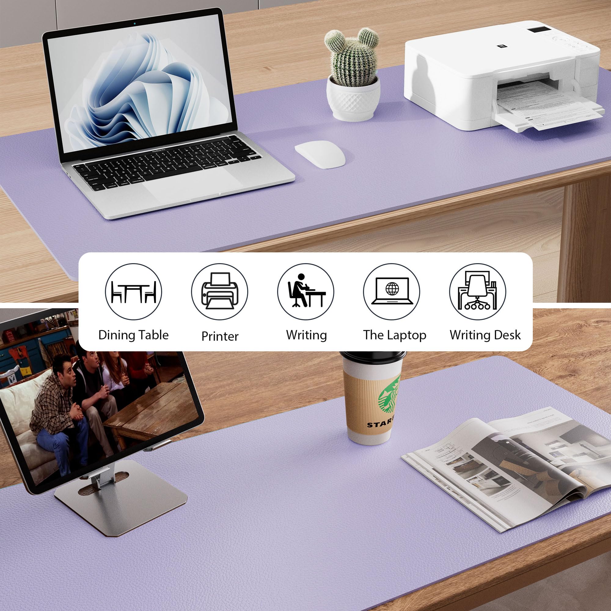 Aothia Premium PU Leather Desk Pad - 36