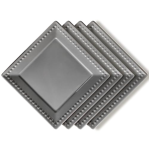 6 inch-Grey- Dot-4pcs