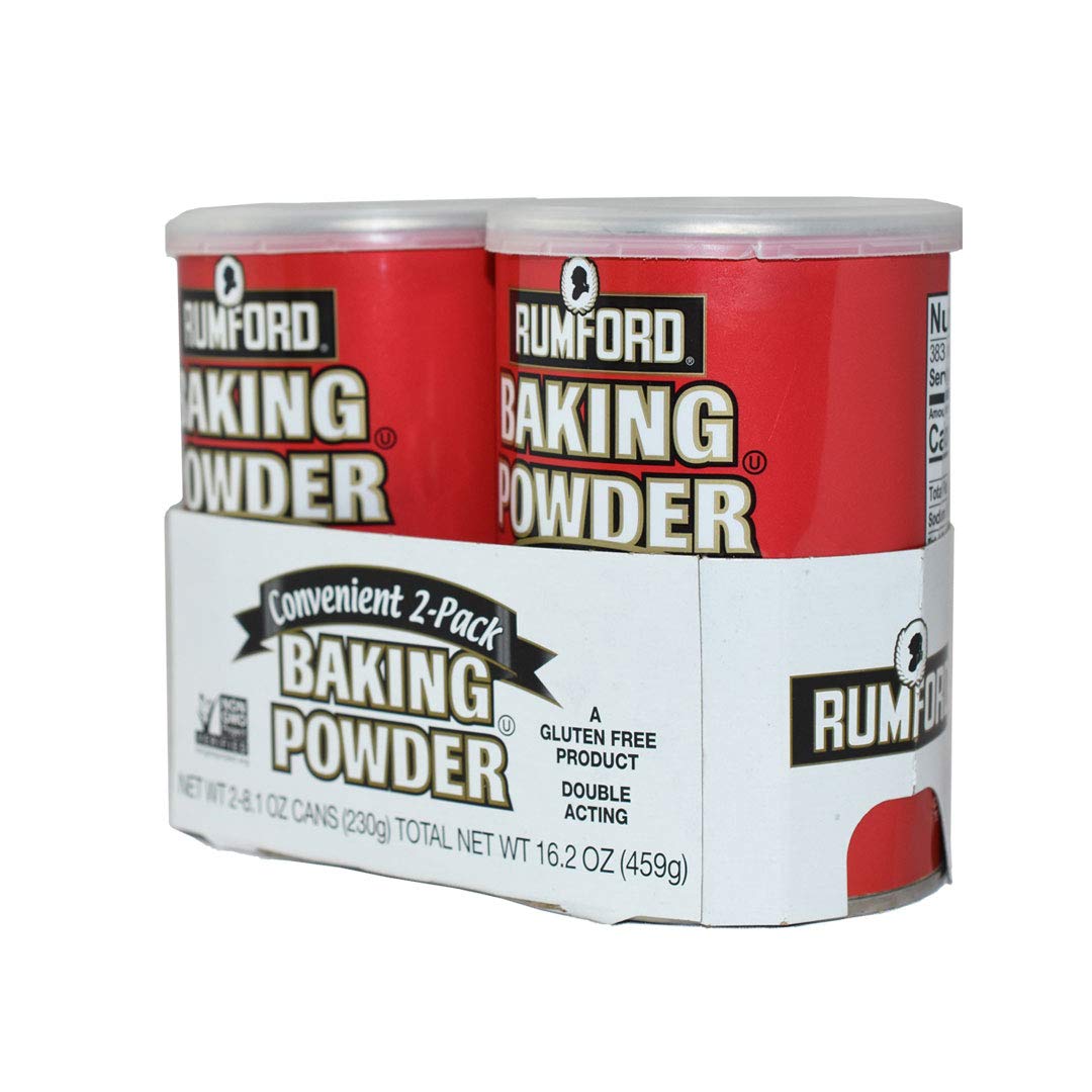 Rumford Baking Powder - 8.1 Ounce (Pack of 2) | Aluminum-Free, Non-GMO, Gluten-Free | Perfect for Baking Cakes, Cookies & Breads